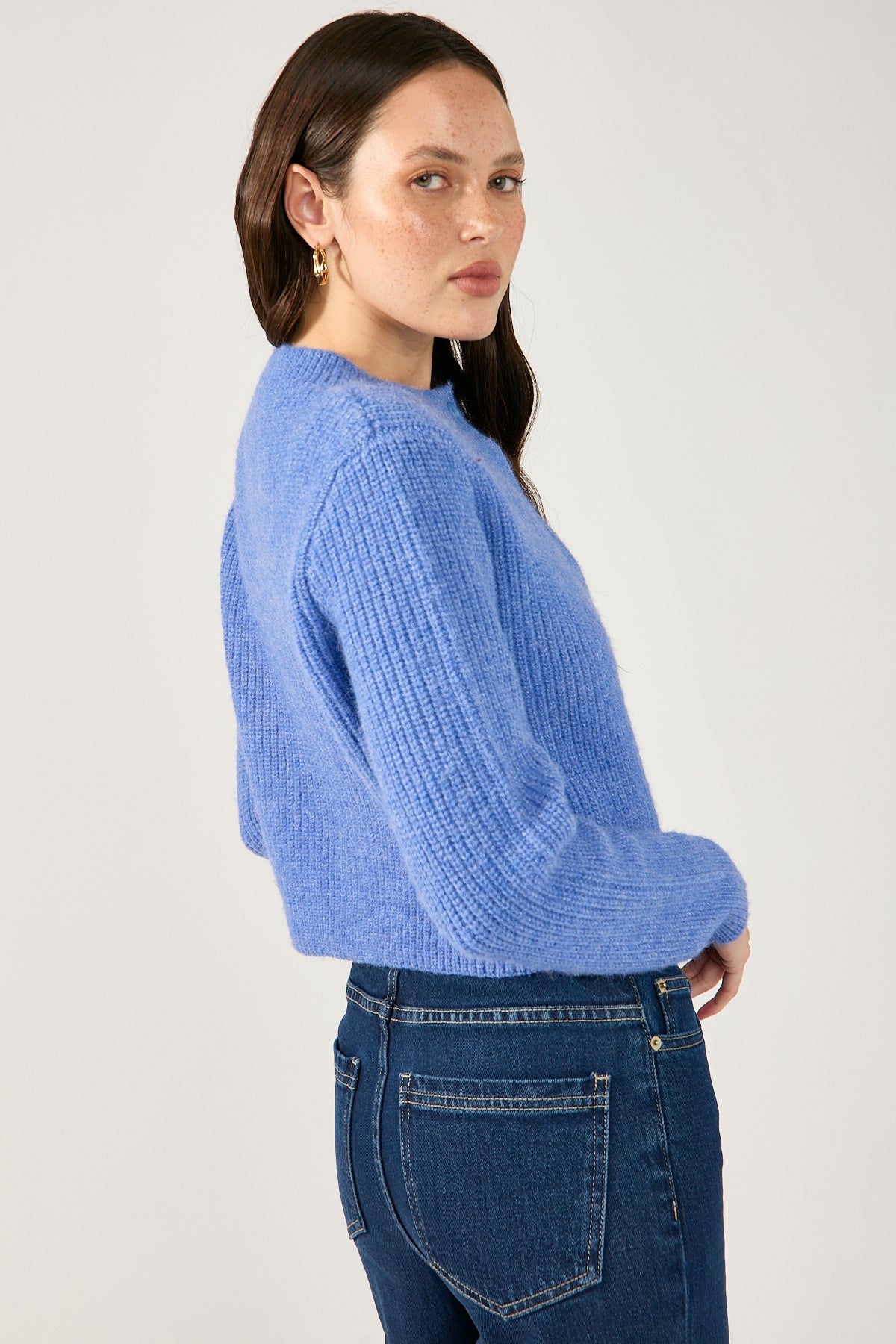 Perfect Stranger Prue Fluffy Cardigan Blue