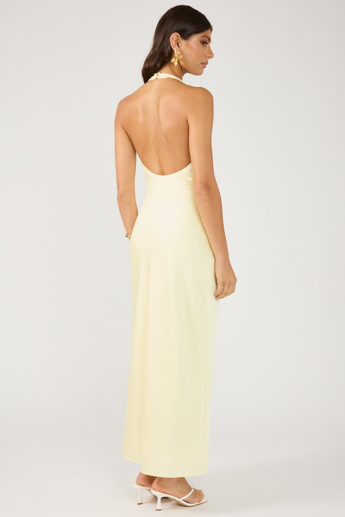 Perfect Stranger Noree Scarf Maxi Dress Lemon
