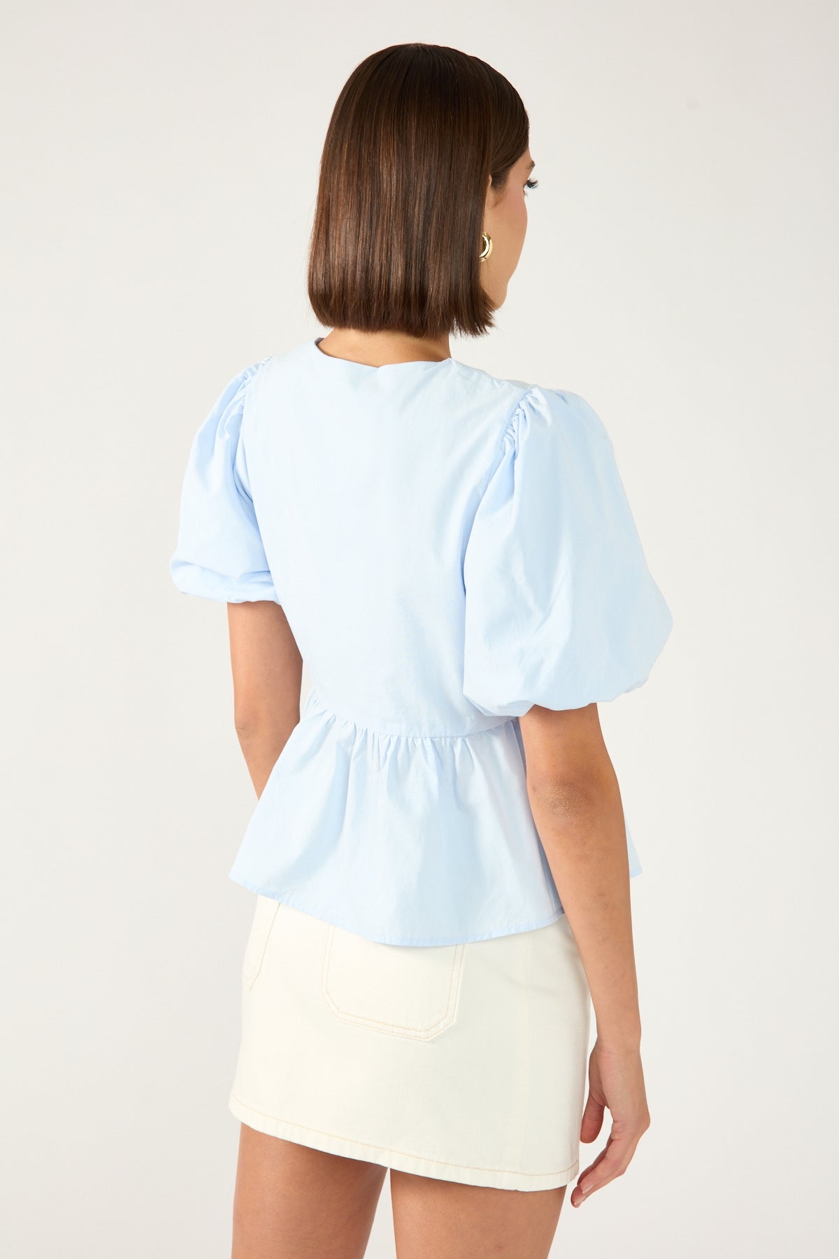 Perfect Stranger Mika Denim Mini Skirt Cream