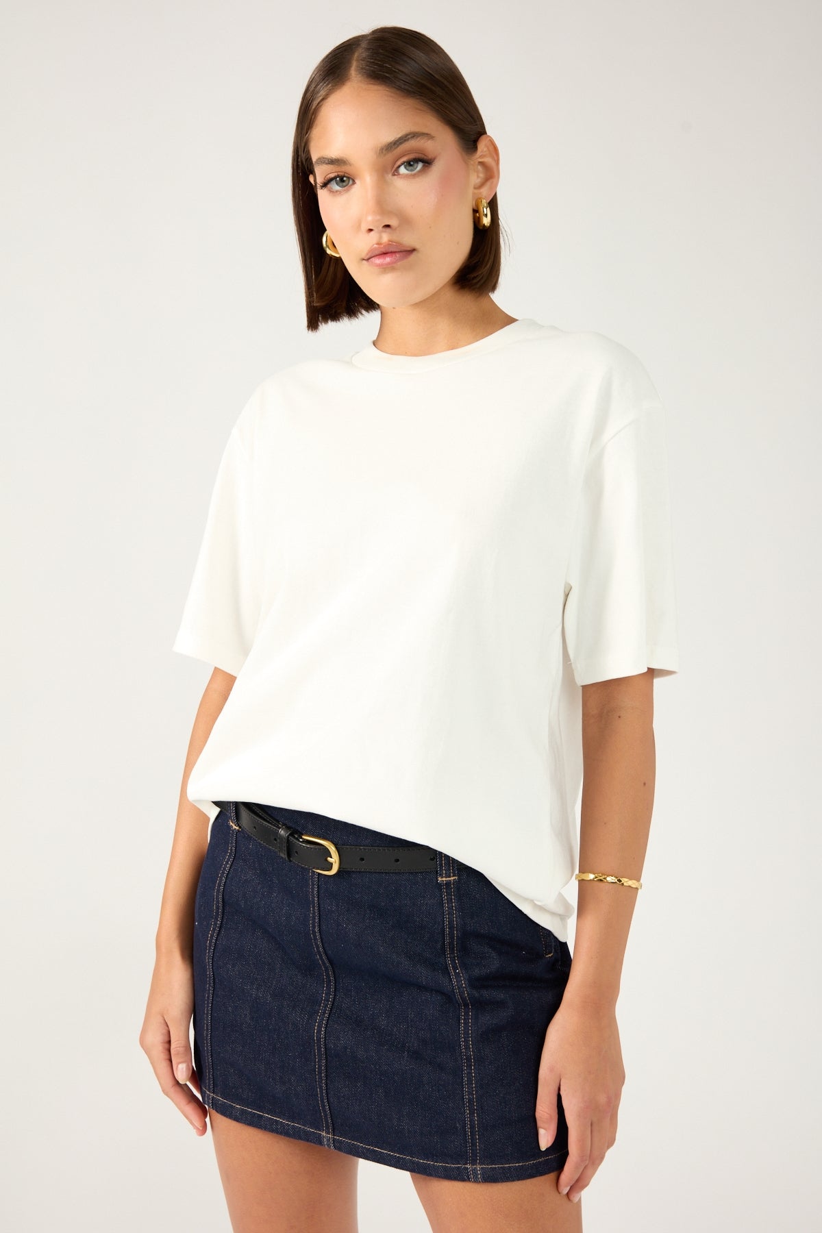 Perfect Stranger Core Oversized Tee Cream