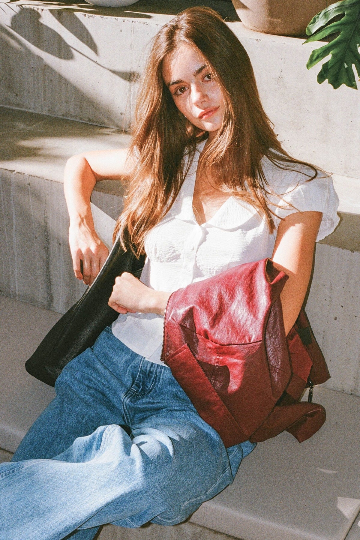 Perfect Stranger Bliana Short Sleeve Blouse White