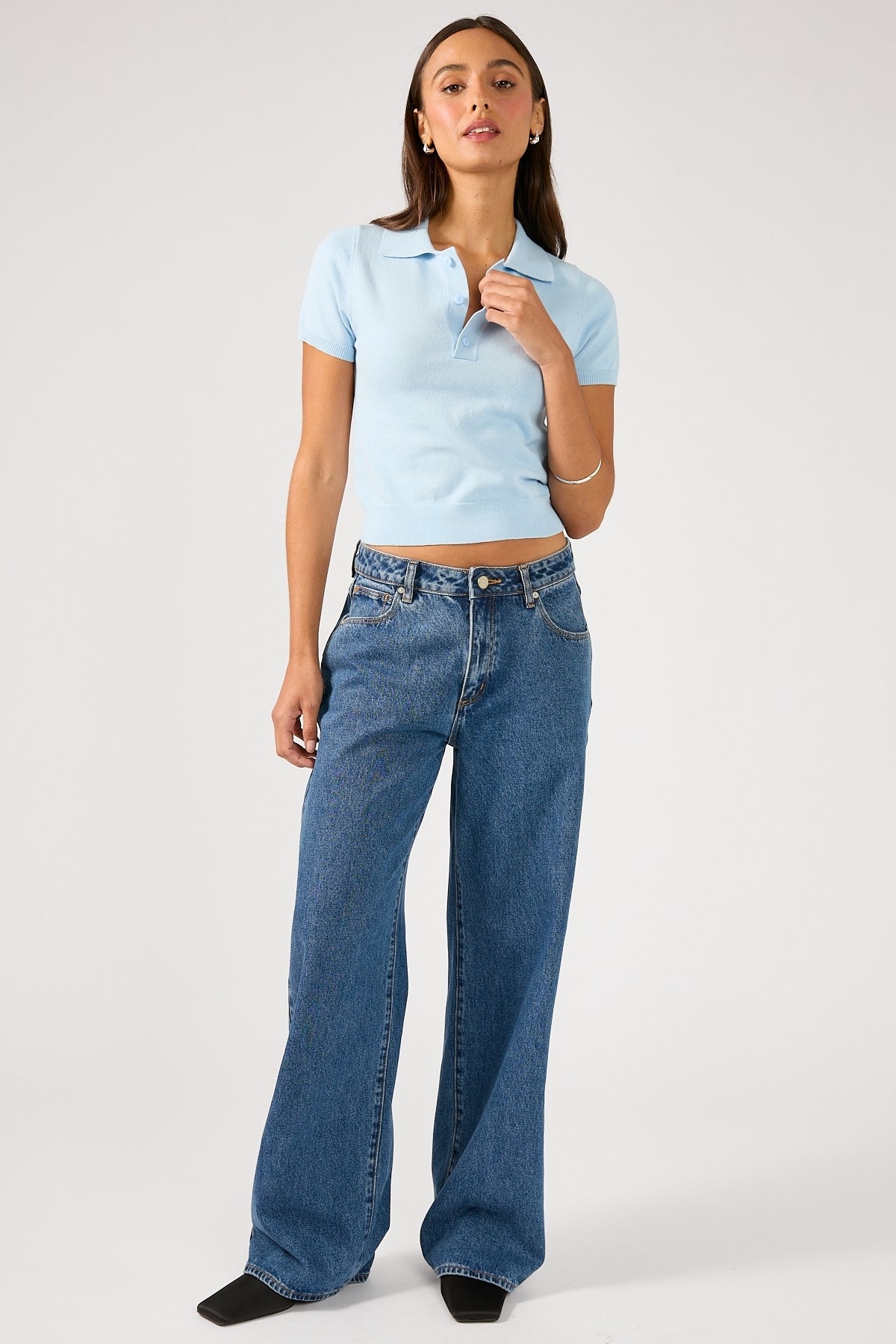 Perfect Stranger Clueless Short Sleeve Polo Light Blue