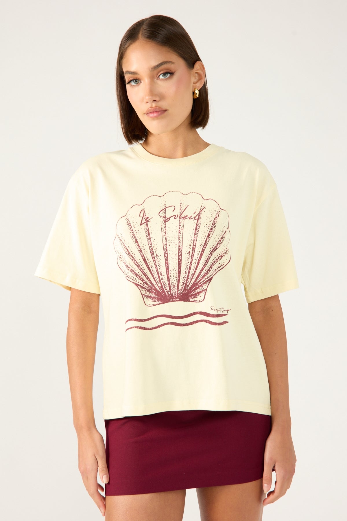 Perfect Stranger Le Soleil Oversized Graphic Tee Lemon