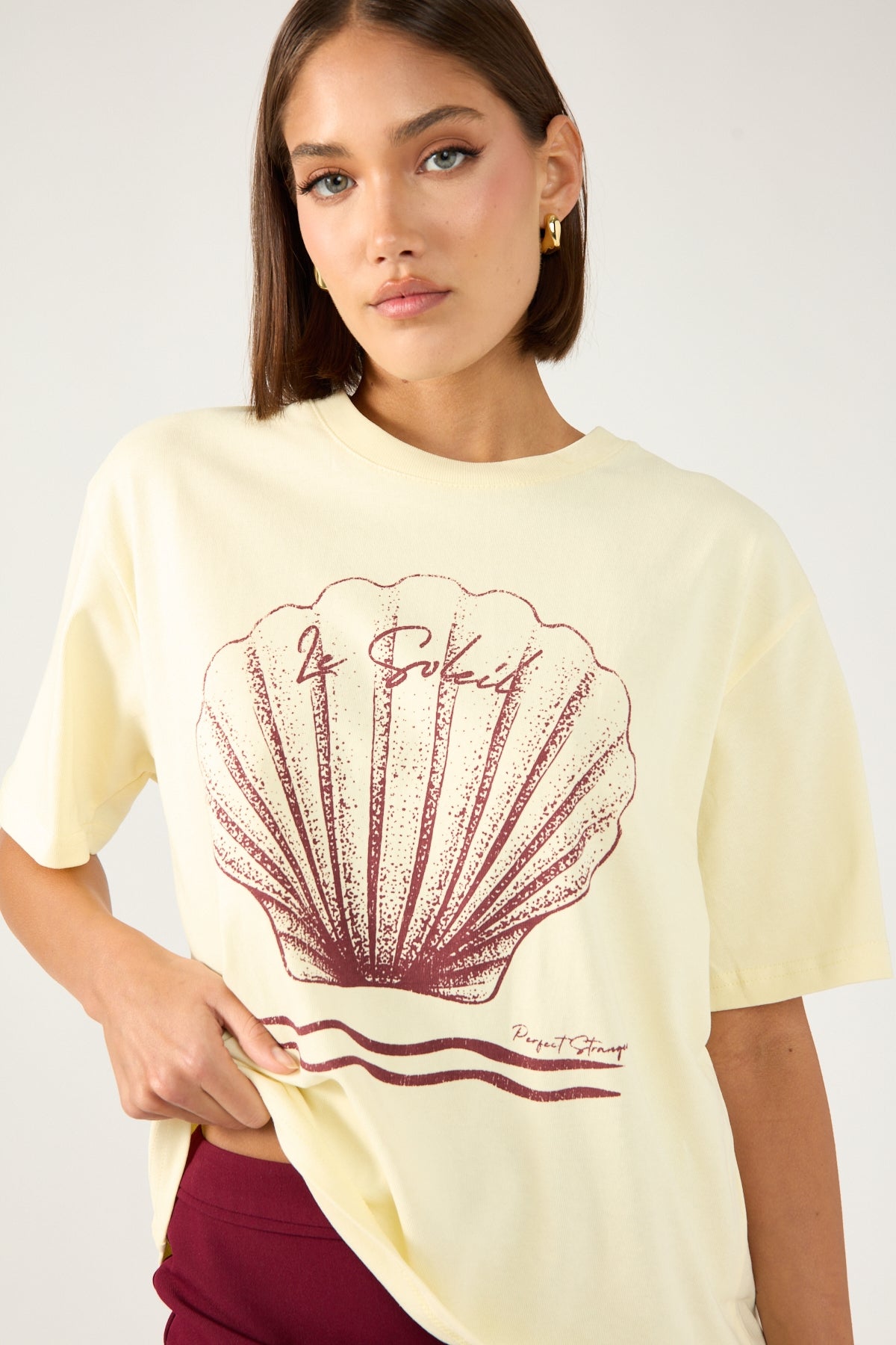 Perfect Stranger Le Soleil Oversized Graphic Tee Lemon