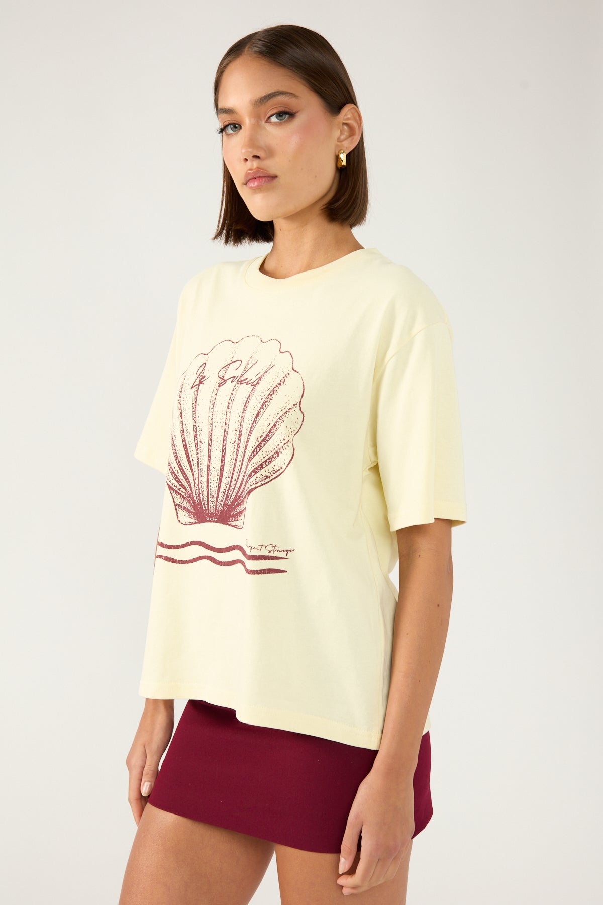 Perfect Stranger Le Soleil Oversized Graphic Tee Lemon