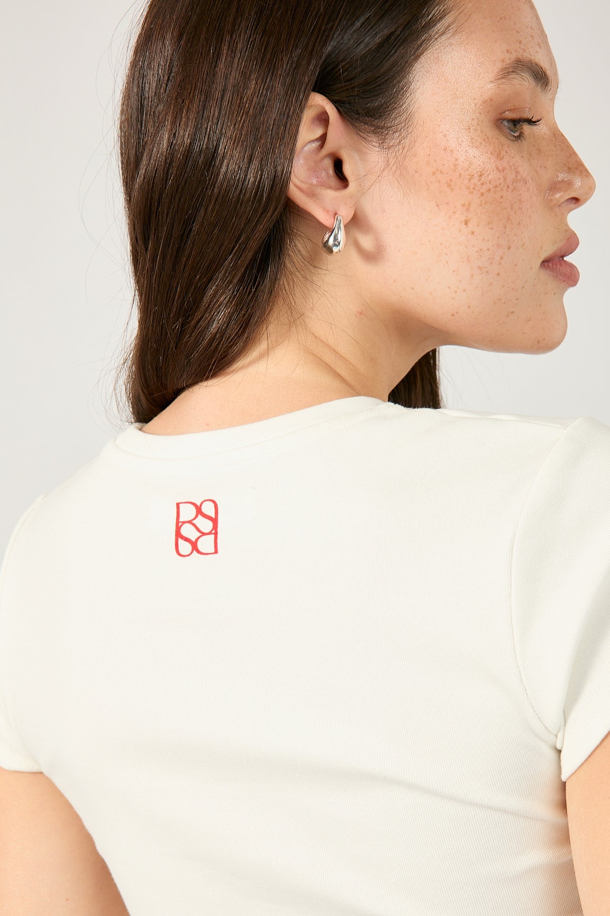 Perfect Stranger Pomodoro Cap Sleeve Tee White