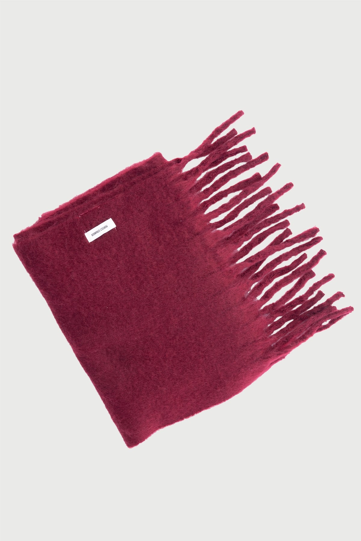 Perfect Stranger Plush Oversized Knit Scarf Burgundy