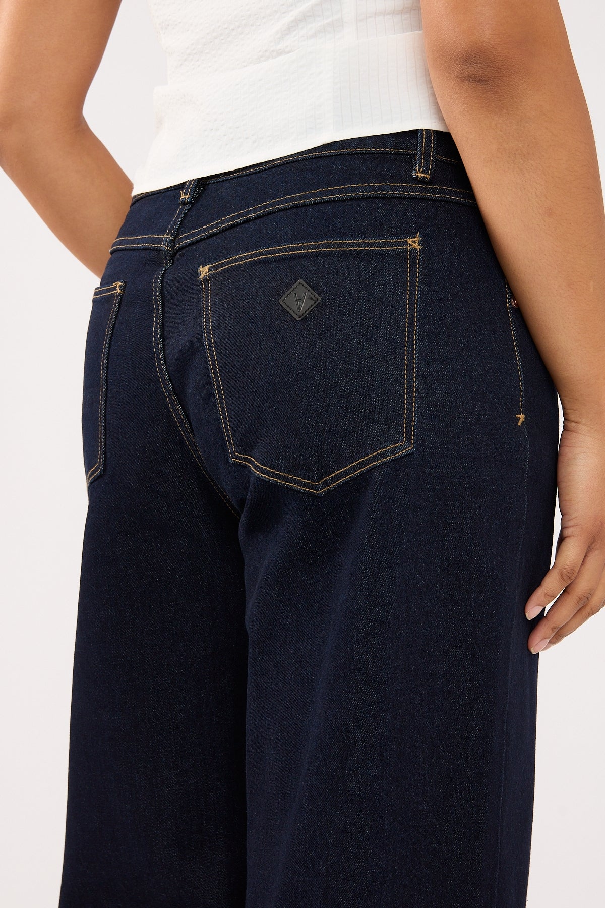 Abrand 95 Mid Baggy Richie Turn Up Dark Blue Denim