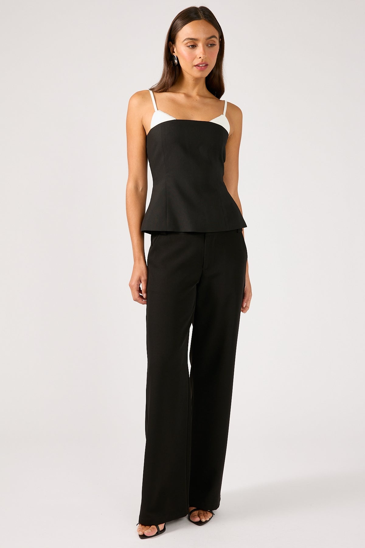 Perfect Stranger Alisa Contrast Top Black
