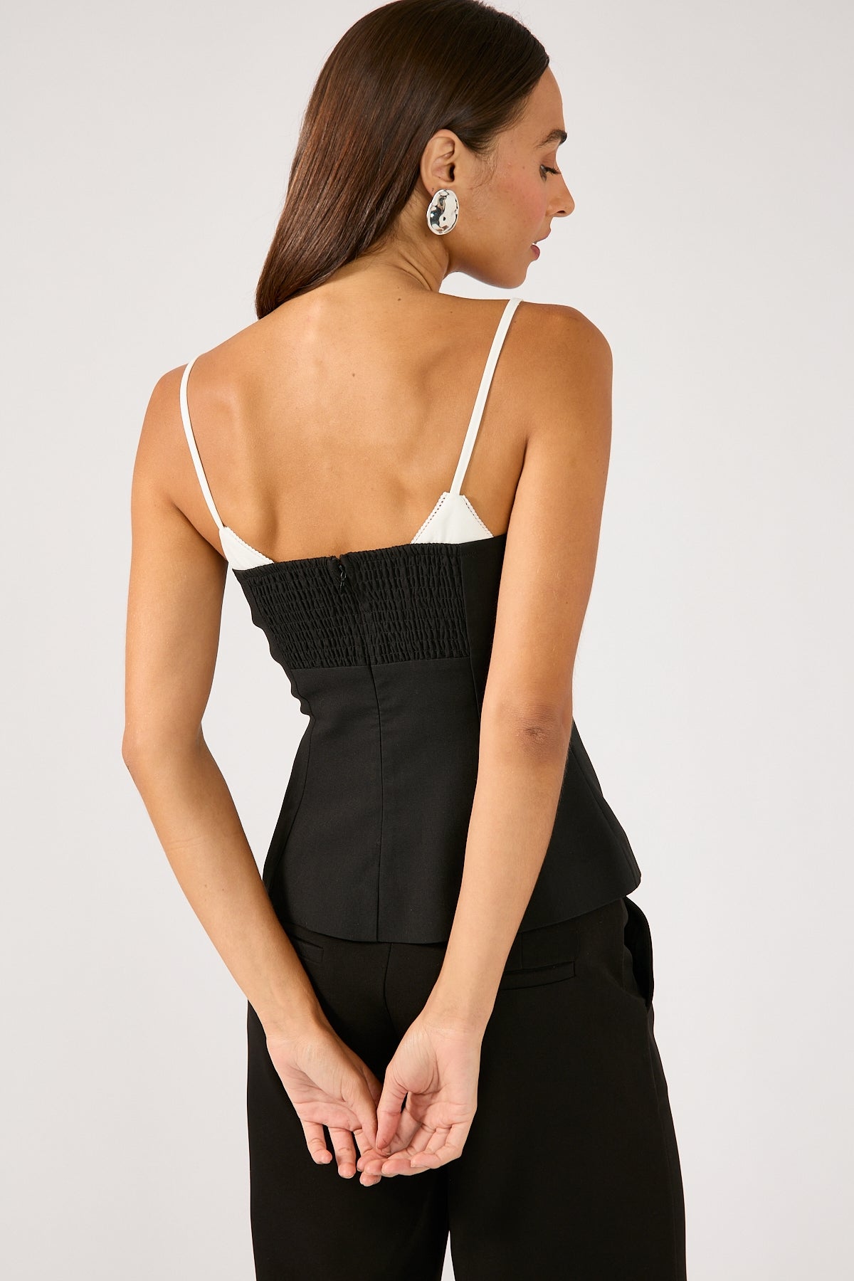 Perfect Stranger Alisa Contrast Top Black