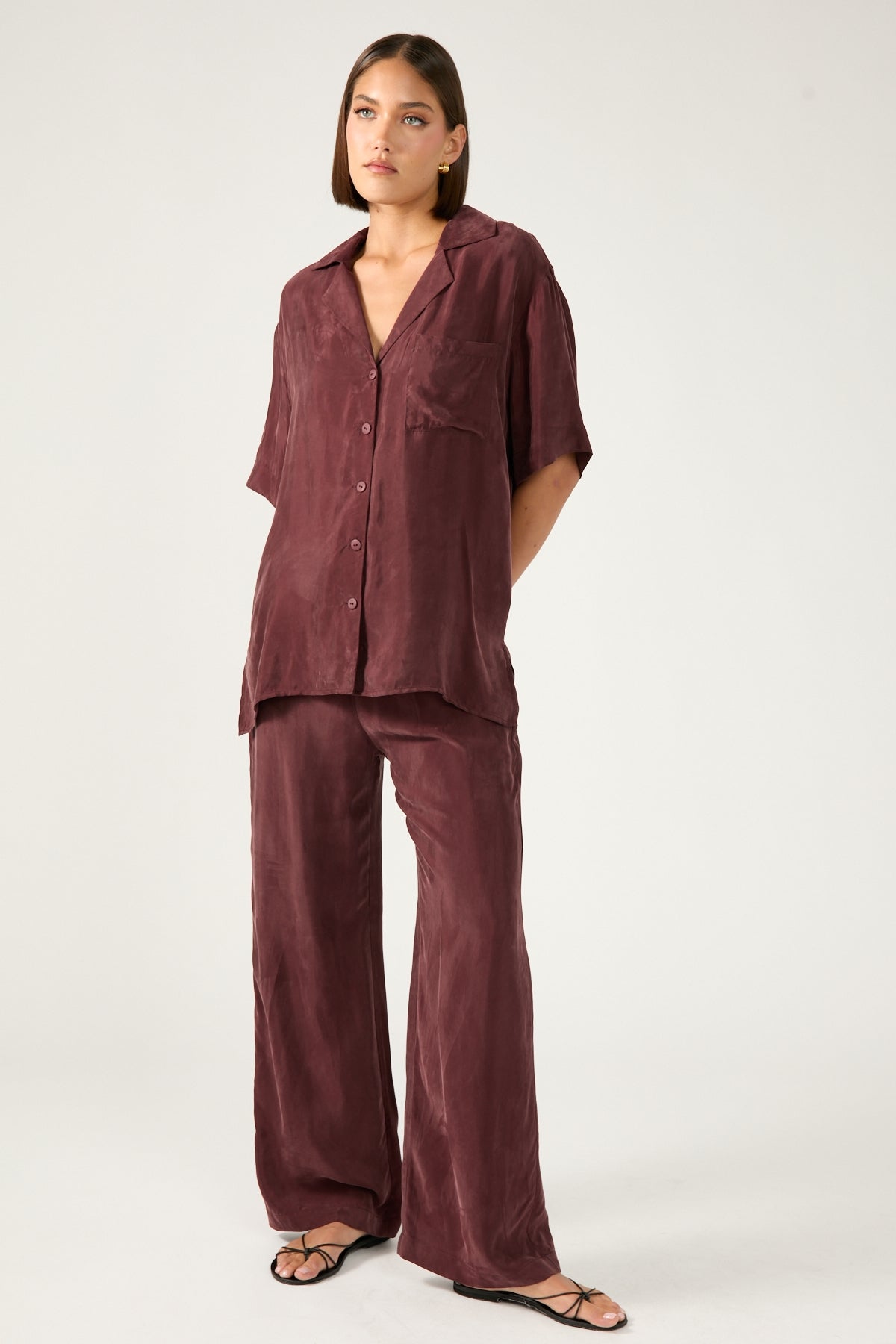 Perfect Stranger Ace Cupro Pant Burgundy