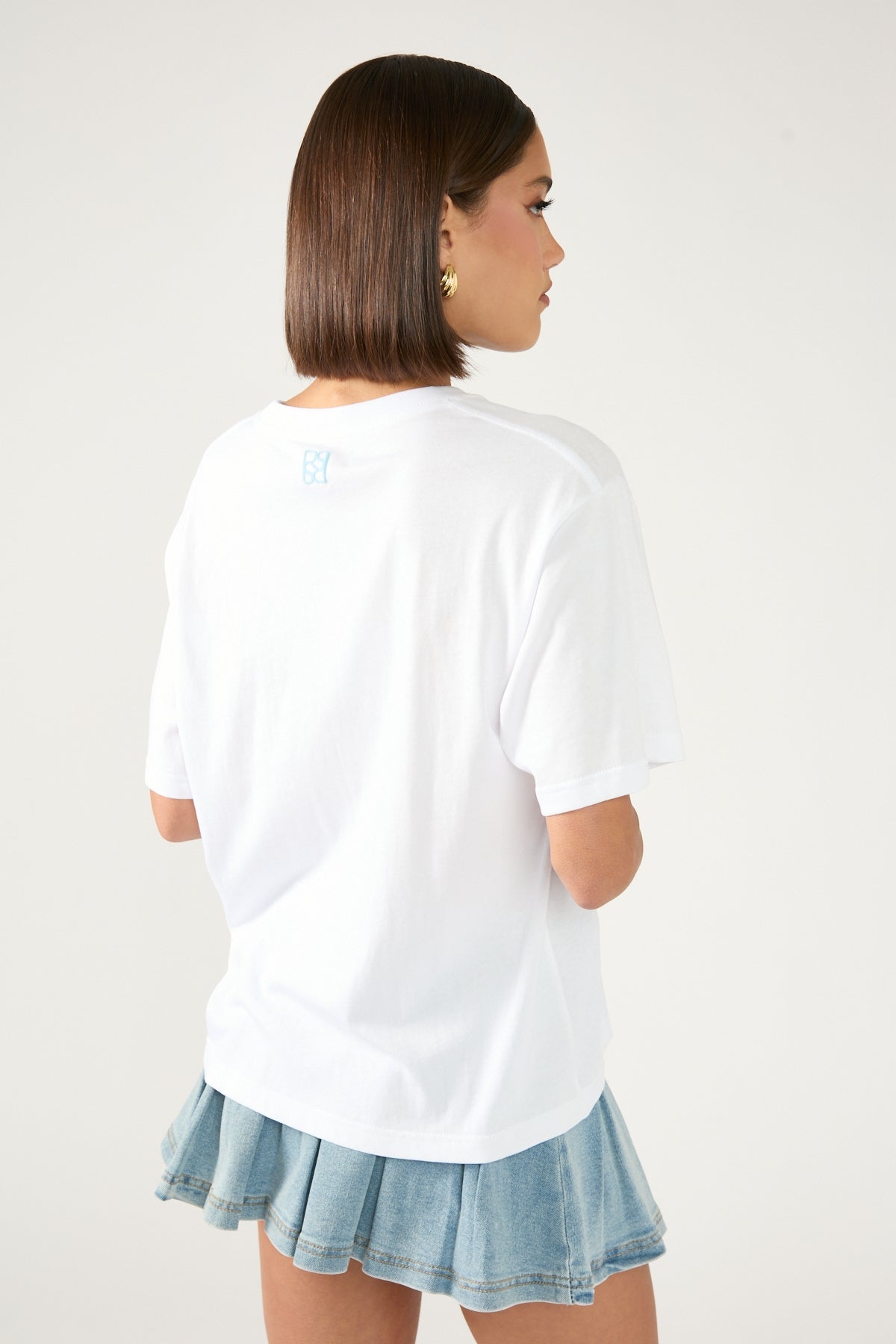 Perfect Stranger Floret Oversized Graphic Tee White