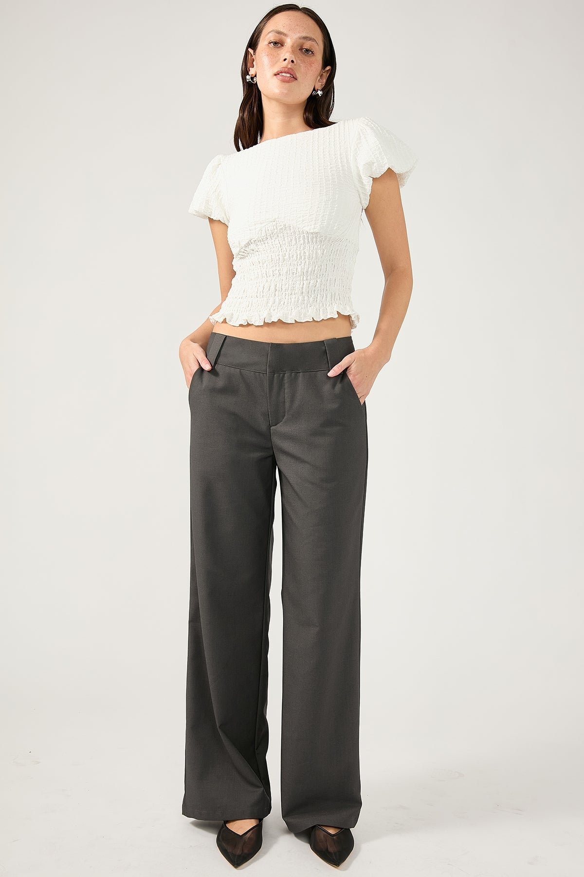 Perfect Stranger Cocona Low Rise Suiting Pant Grey