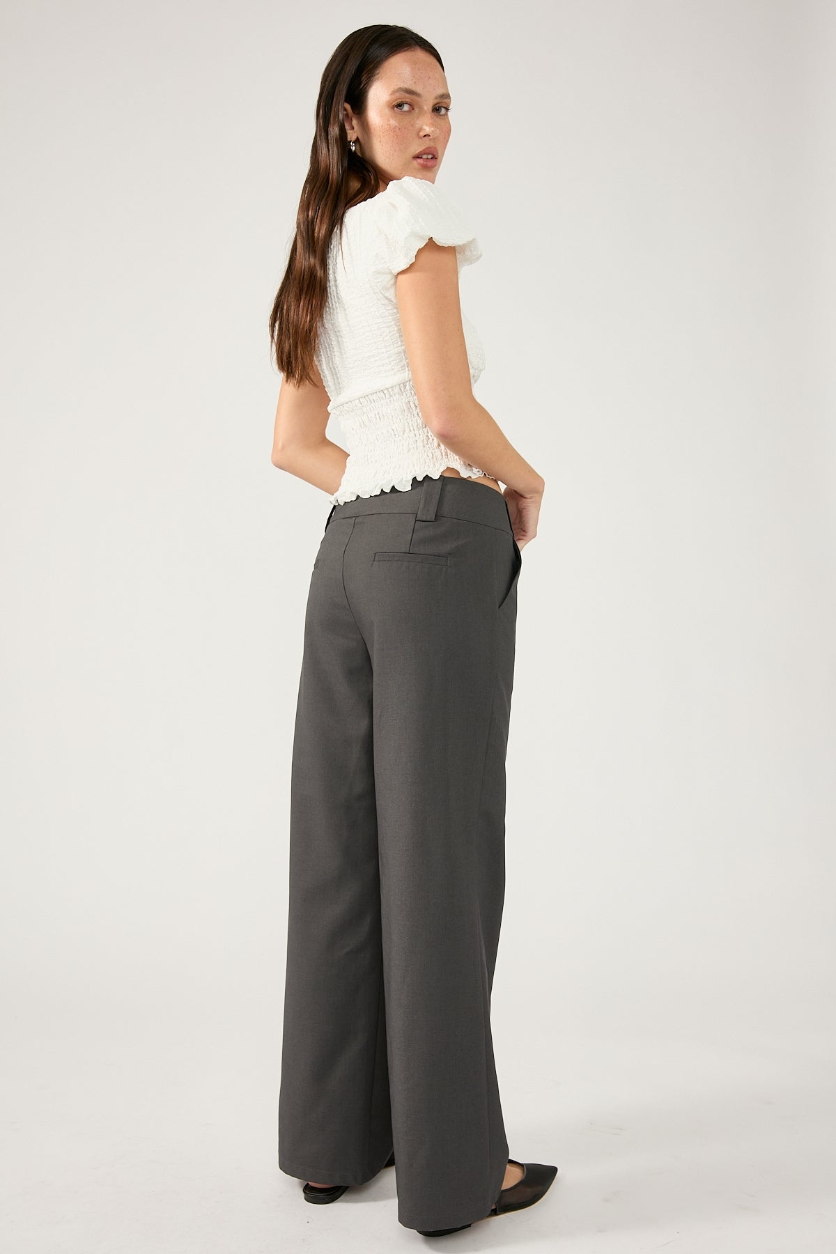Perfect Stranger Cocona Low Rise Suiting Pant Grey