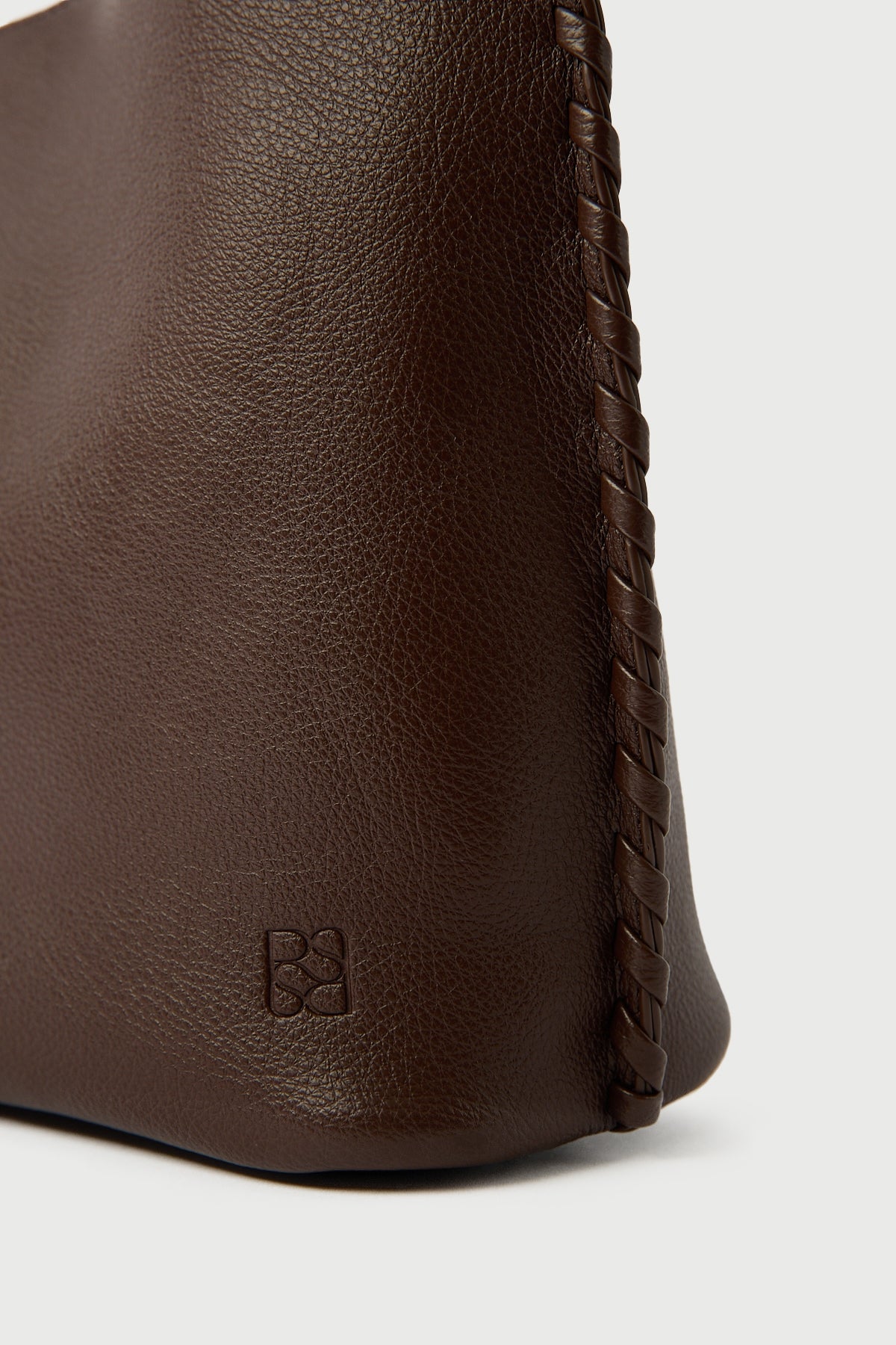 Perfect Stranger Gianna Braided Slouch Bag Choc