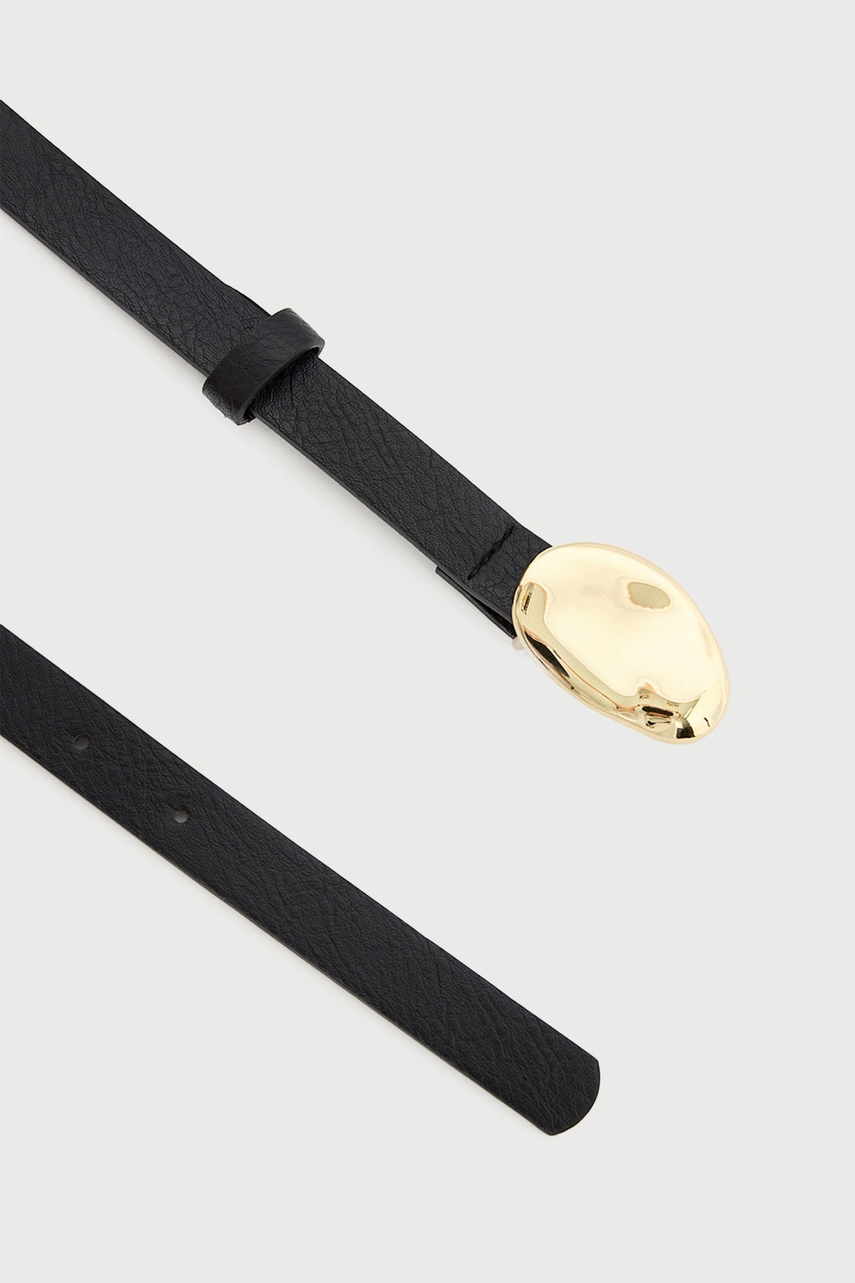 Perfect Stranger Doren Skinny Belt Black