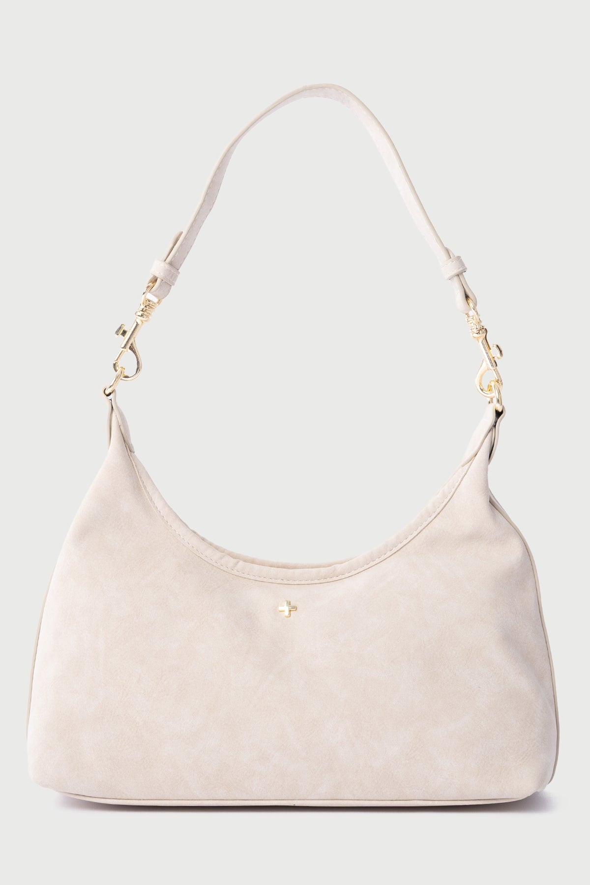 Peta + Jain Peach Shoulder Bag Beige Suede PU