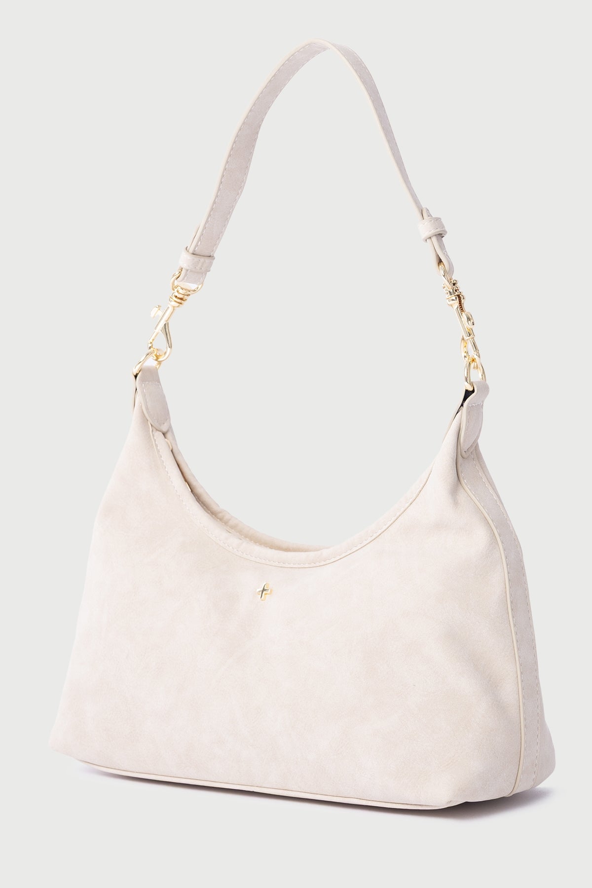 Peta + Jain Peach Shoulder Bag Beige Suede PU
