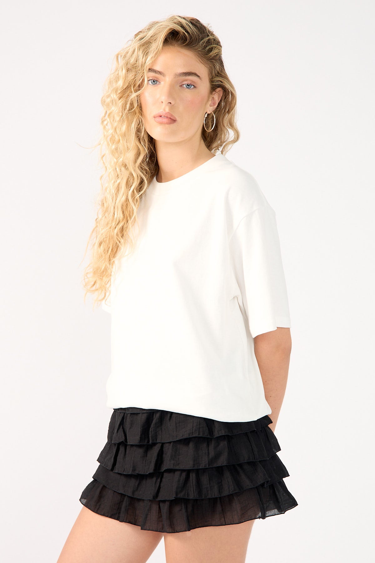 Perfect Stranger Sea Breeze Frill Skort Black