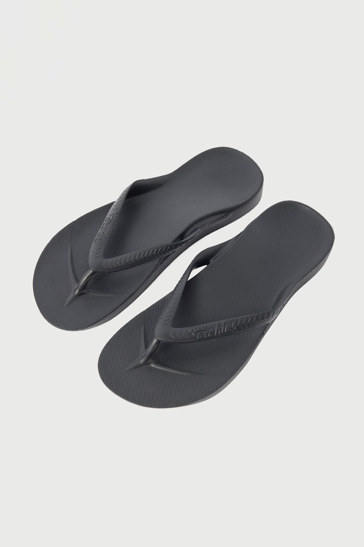 Archies Footwear Arch Support Thong Black