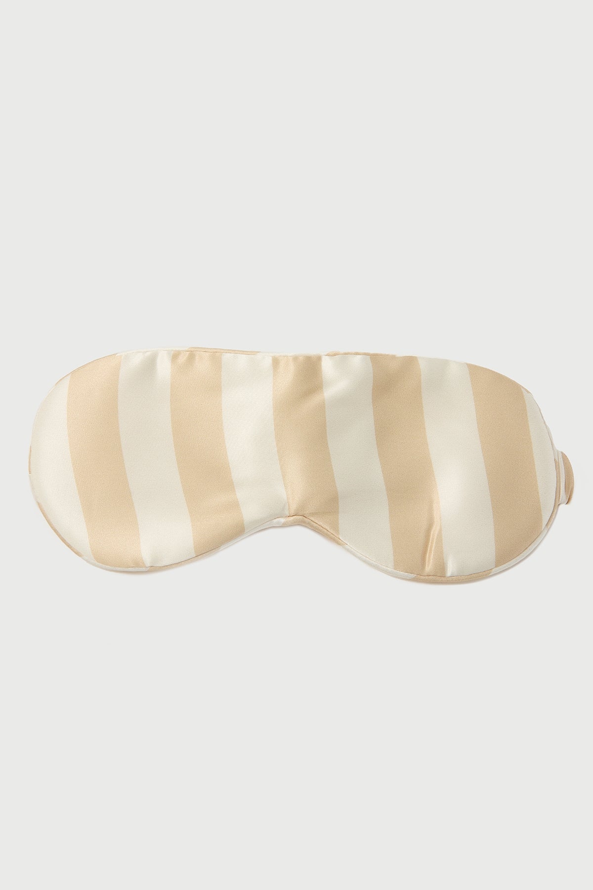 Hommey Hommey Silk Eyemask - Biscotti Stripes Nude Print