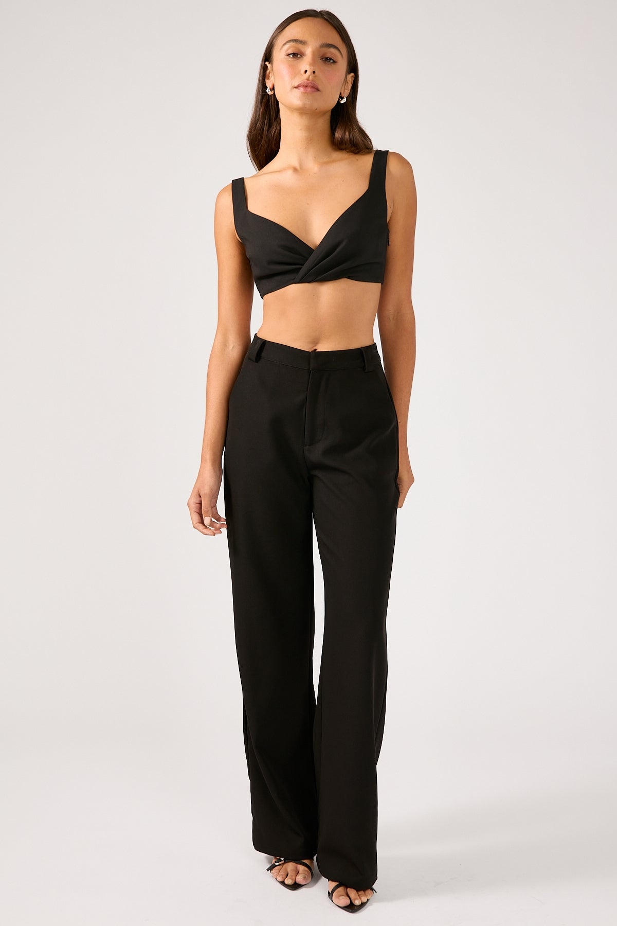 Perfect Stranger Luca V Neck Bralette Black