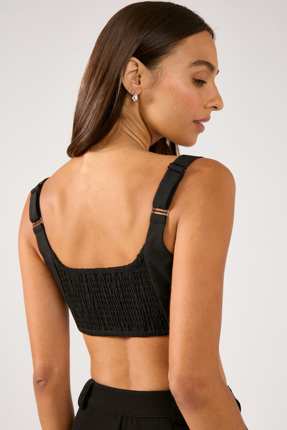 Perfect Stranger Luca V Neck Bralette Black