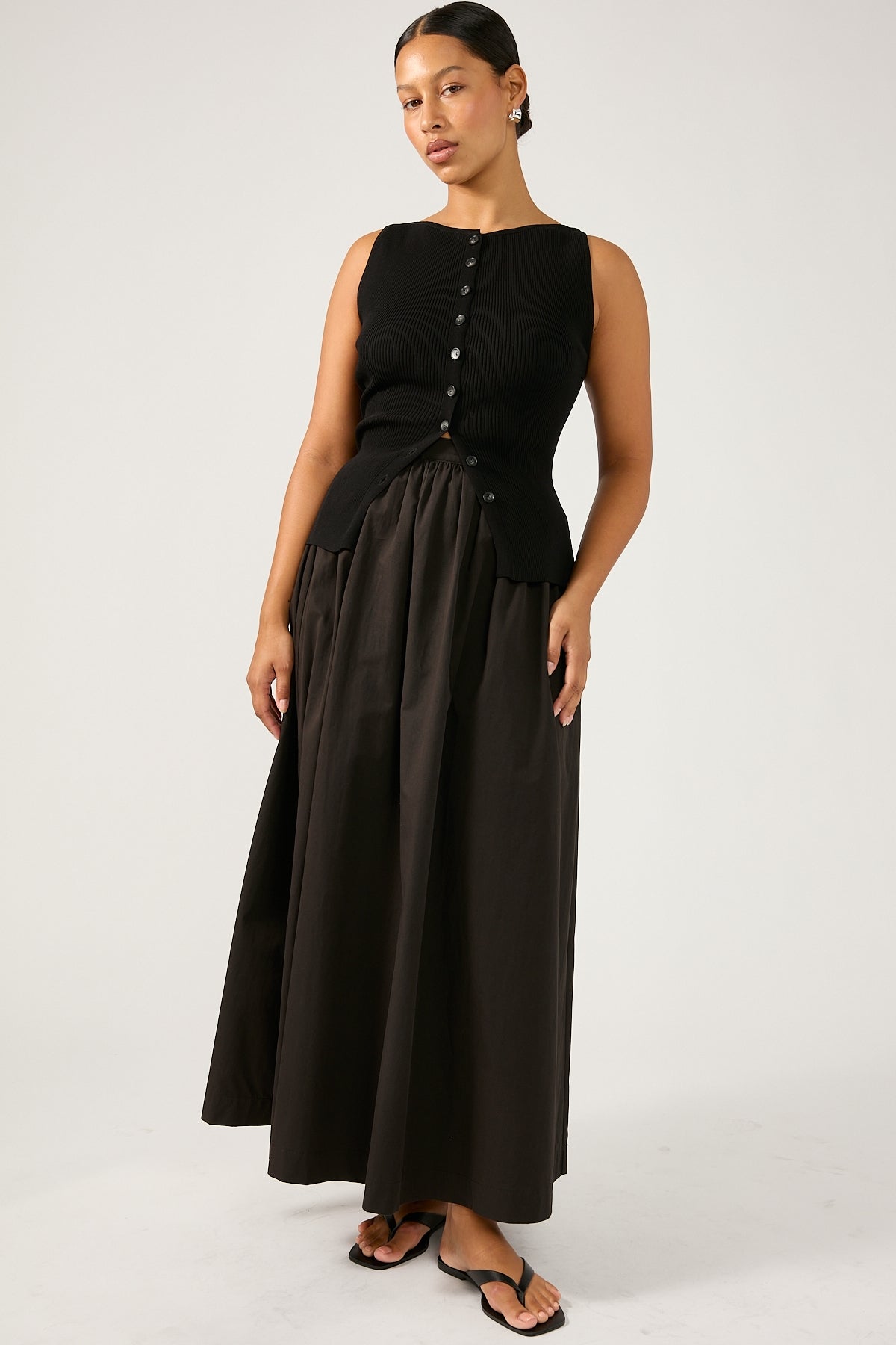Perfect Stranger Isley Maxi Skirt Black