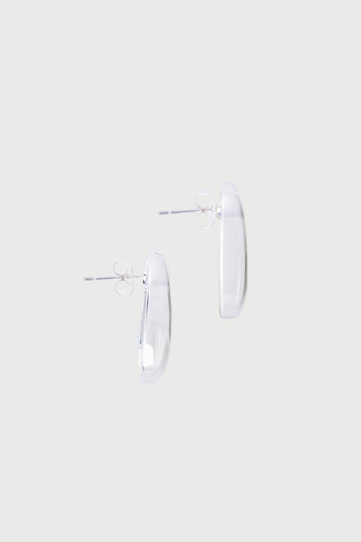 Perfect Stranger Molten Hoop Earrings Silver