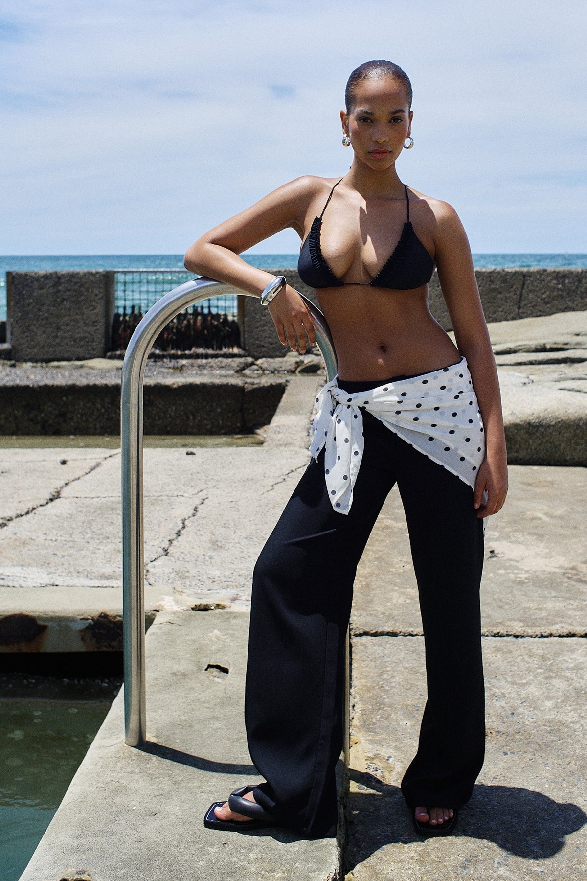 Perfect Stranger Polka Wish Scarf Cream Print