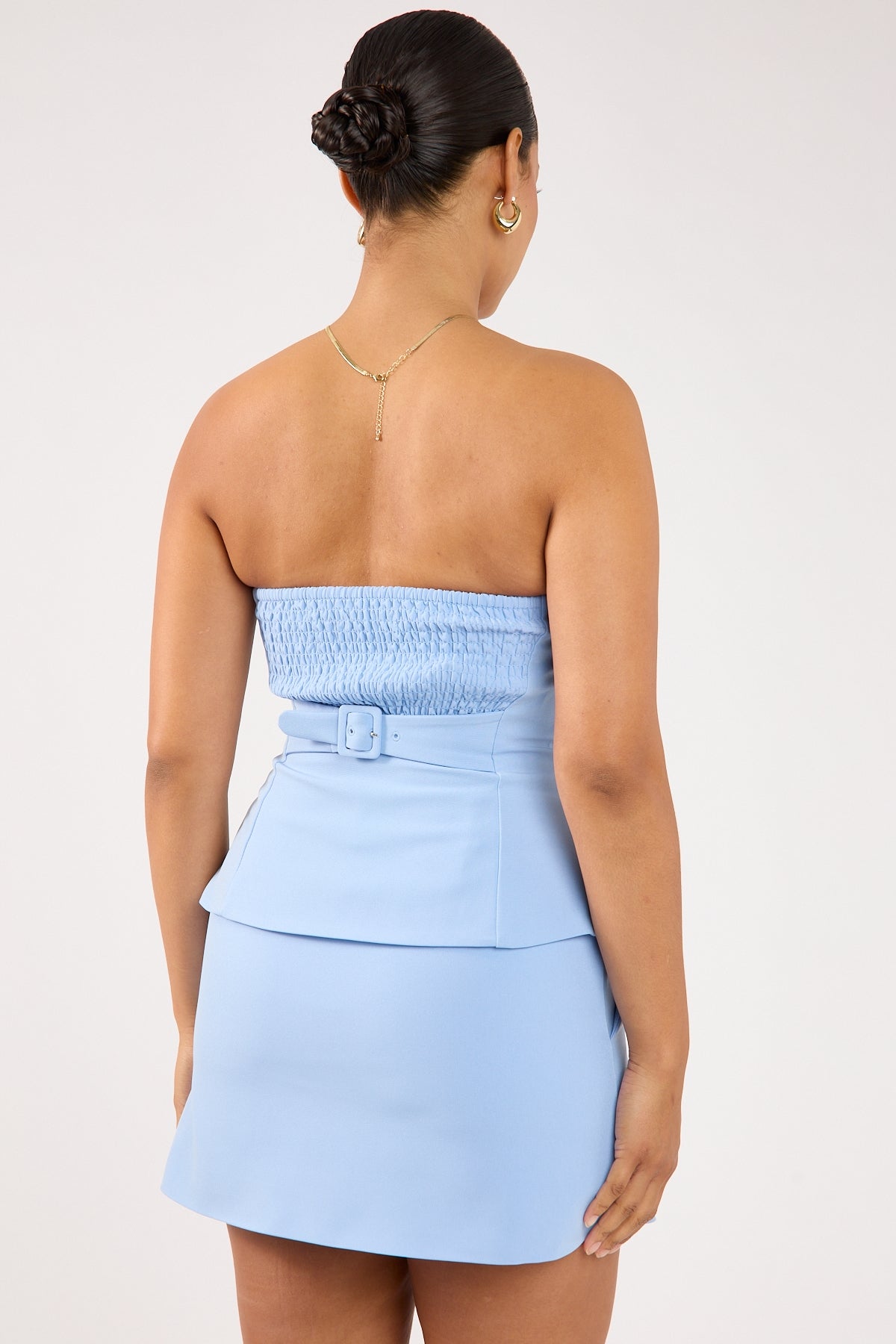 Perfect Stranger Luna High Rise Mini Skirt Blue