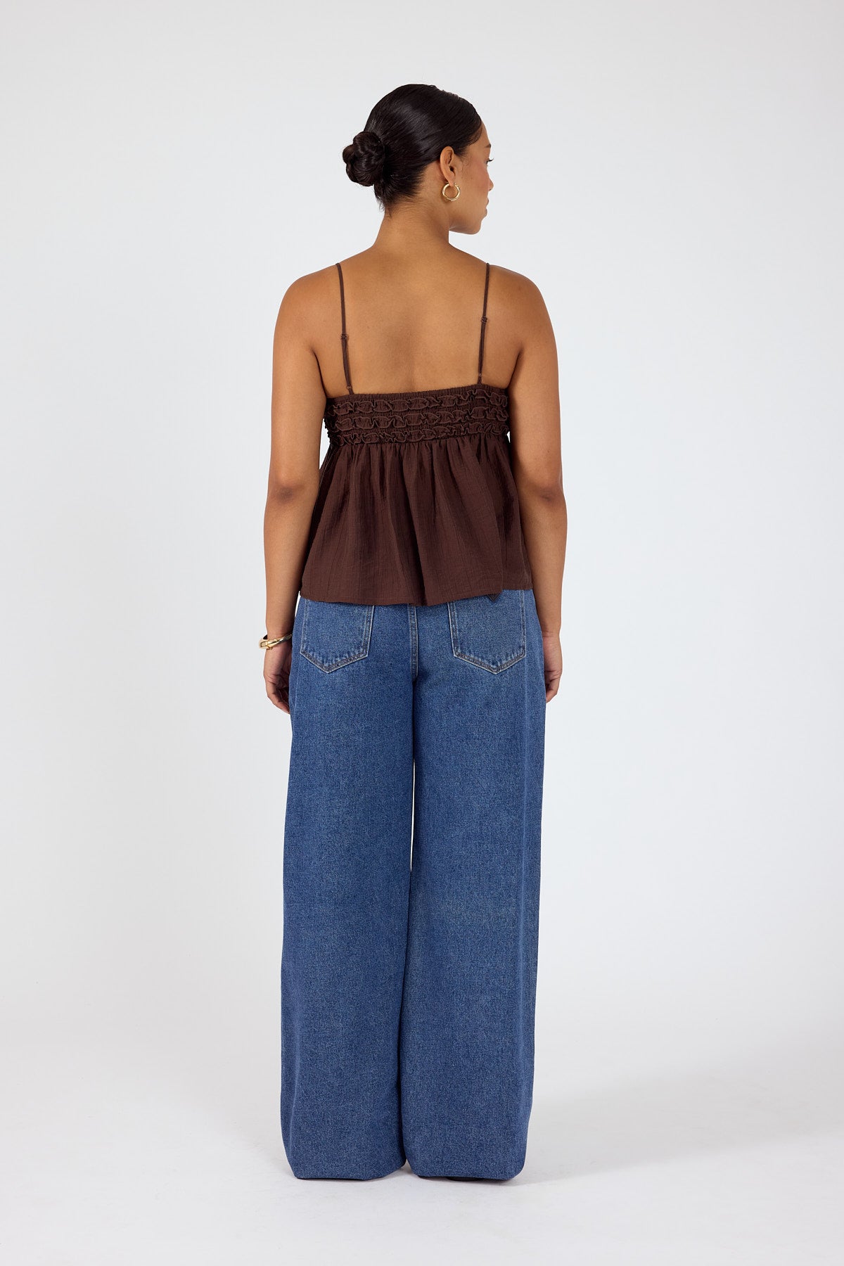 Perfect Stranger Klara Frill Cami Top Brown