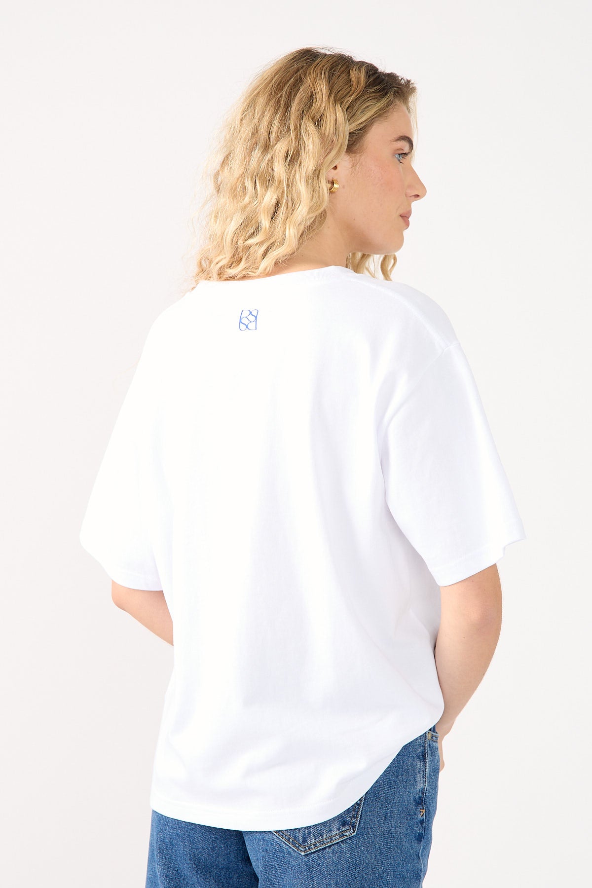 Perfect Stranger Les Sardines Oversized Graphic Tee White