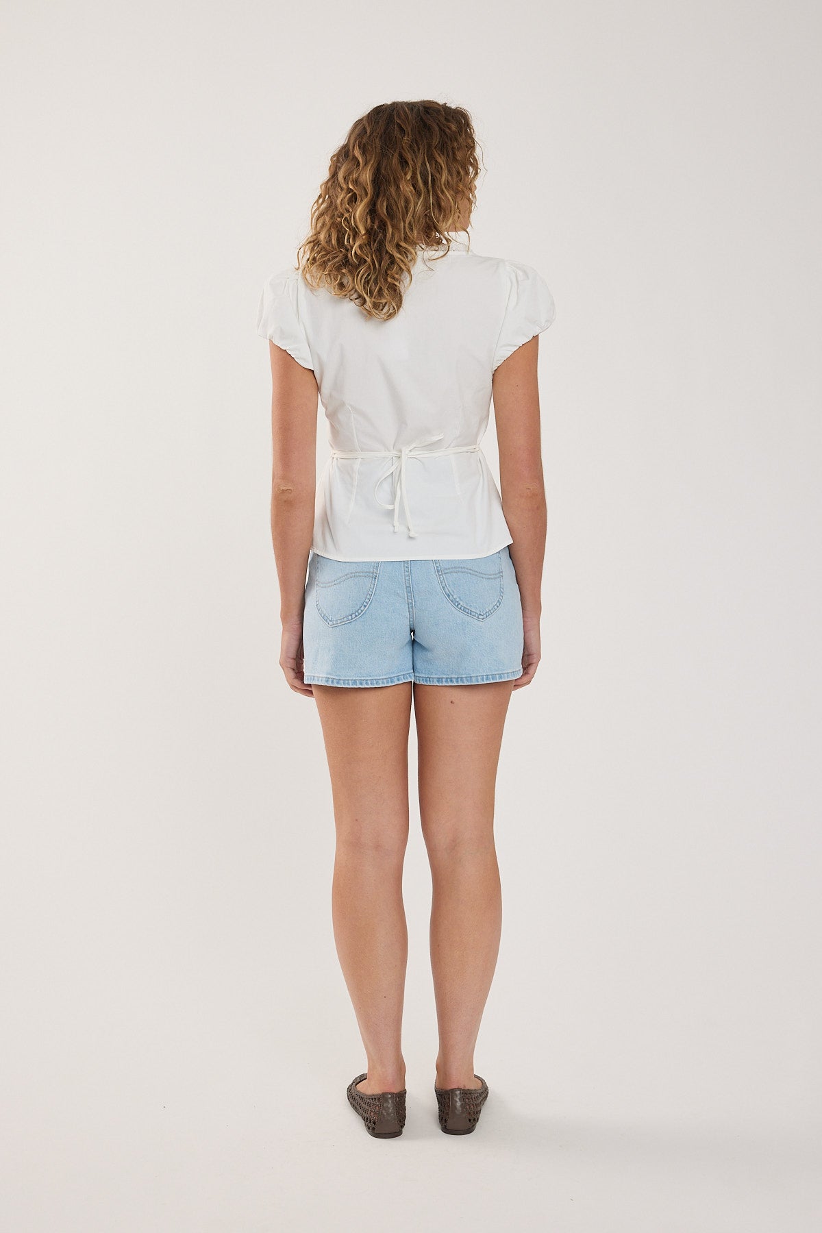 Lee High Relaxed Short Light Blue Denim