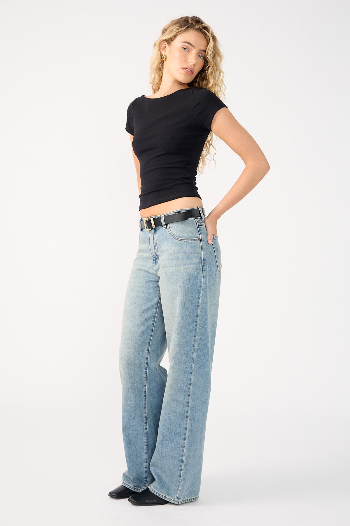 Abrand 95 Baggy Gisele Mid Blue Denim