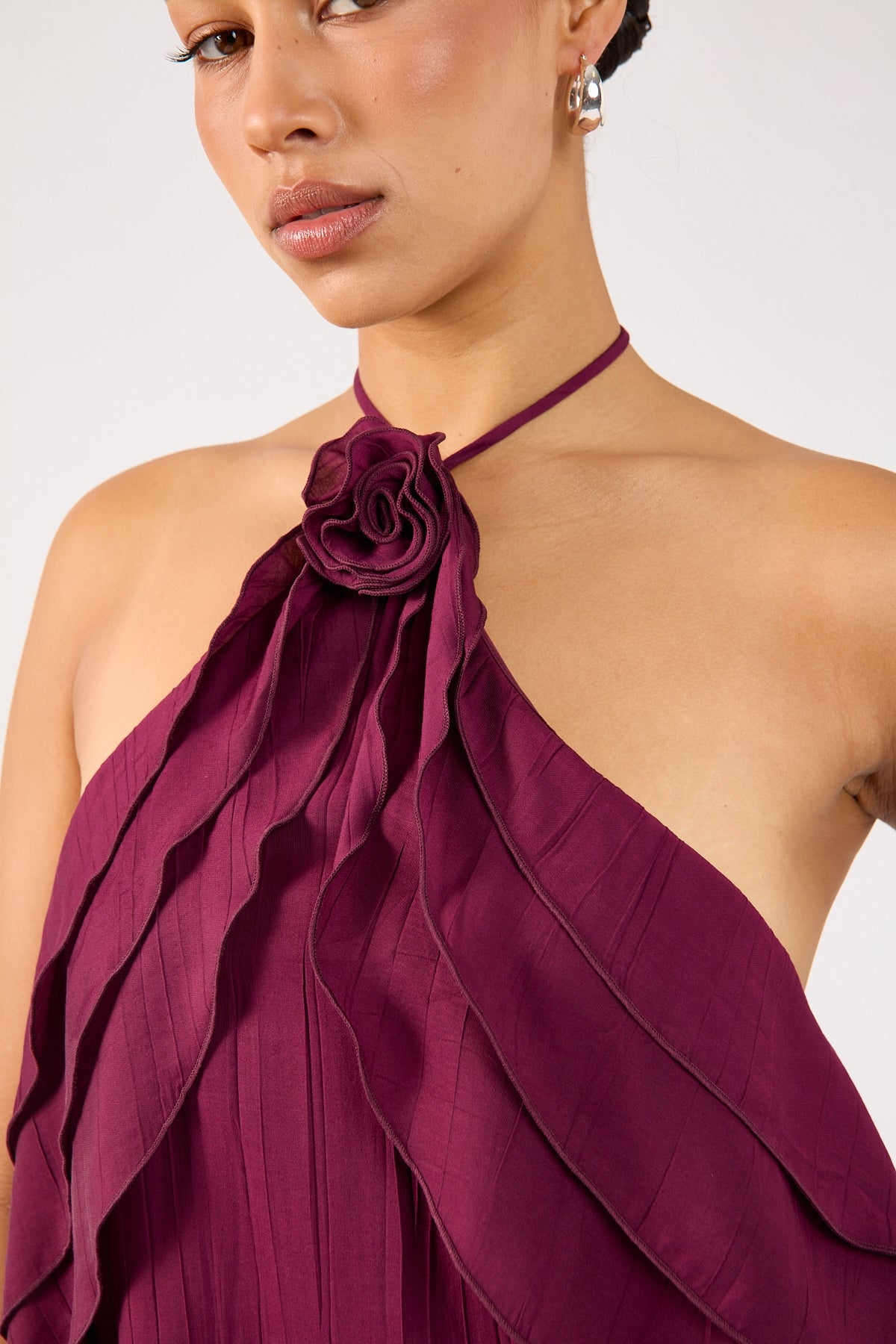 Perfect Stranger Flossie Halter Top Plum