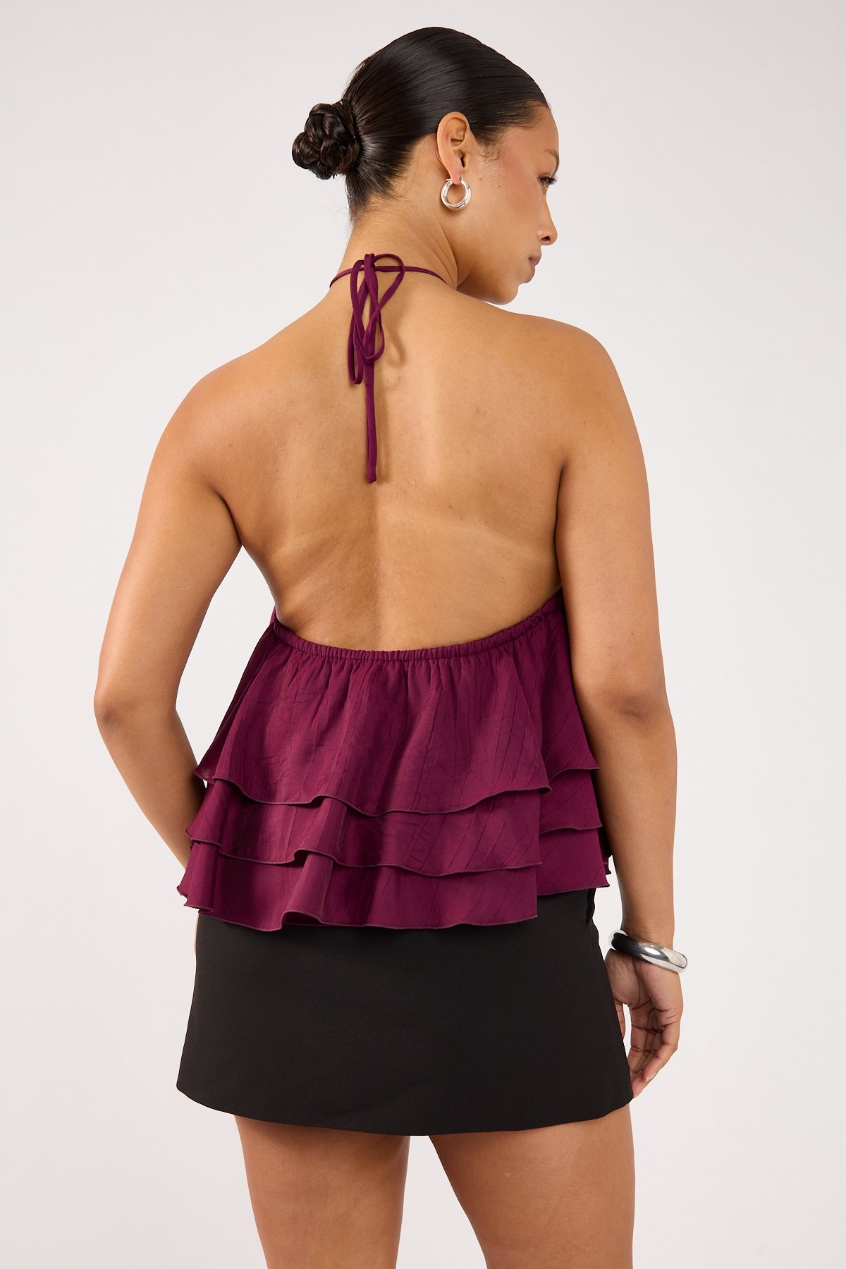 Perfect Stranger Flossie Halter Top Plum
