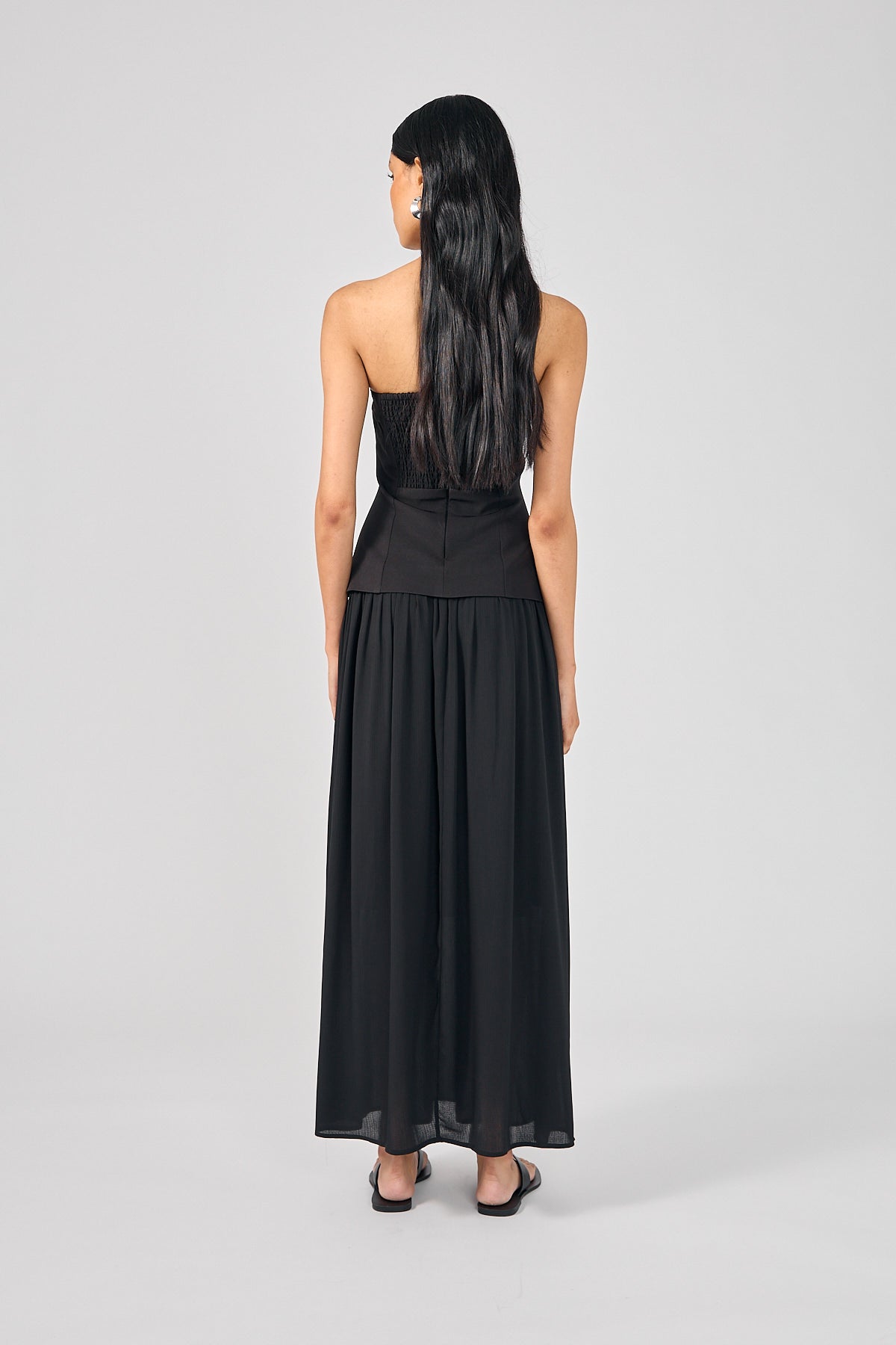 Perfect Stranger Emilia Drop Waist Midi Dress Black