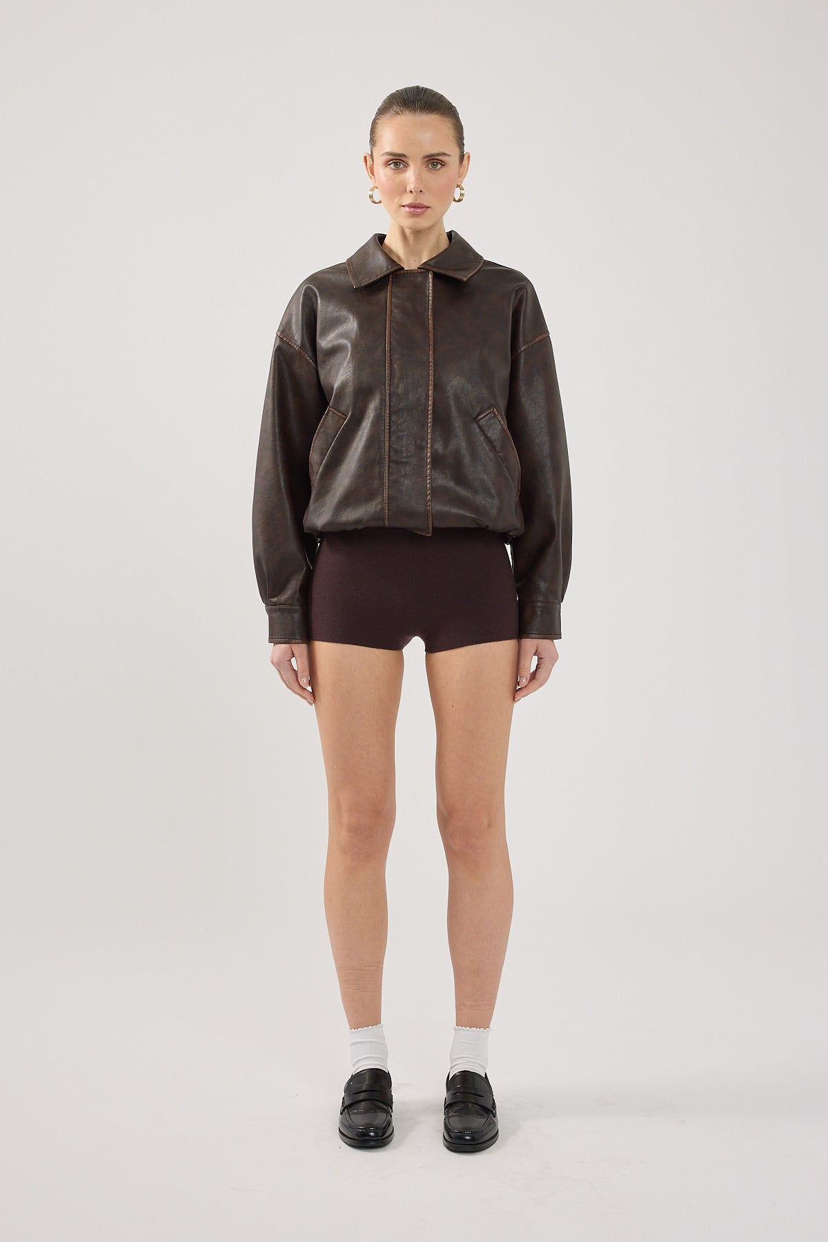 Perfect Stranger Marco Mini Knit Short Brown