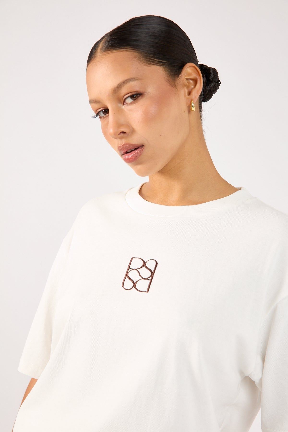 Perfect Stranger Monogram Oversized Tee White