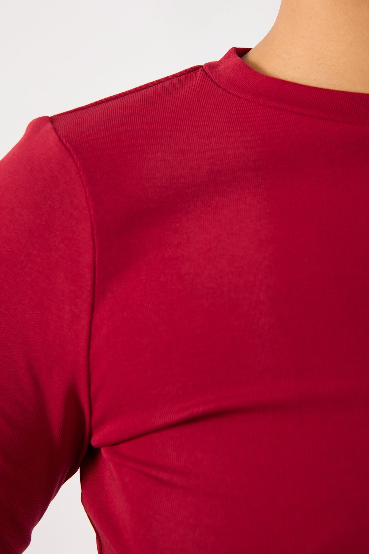 Perfect Stranger Long Sleeve Tee Burgundy