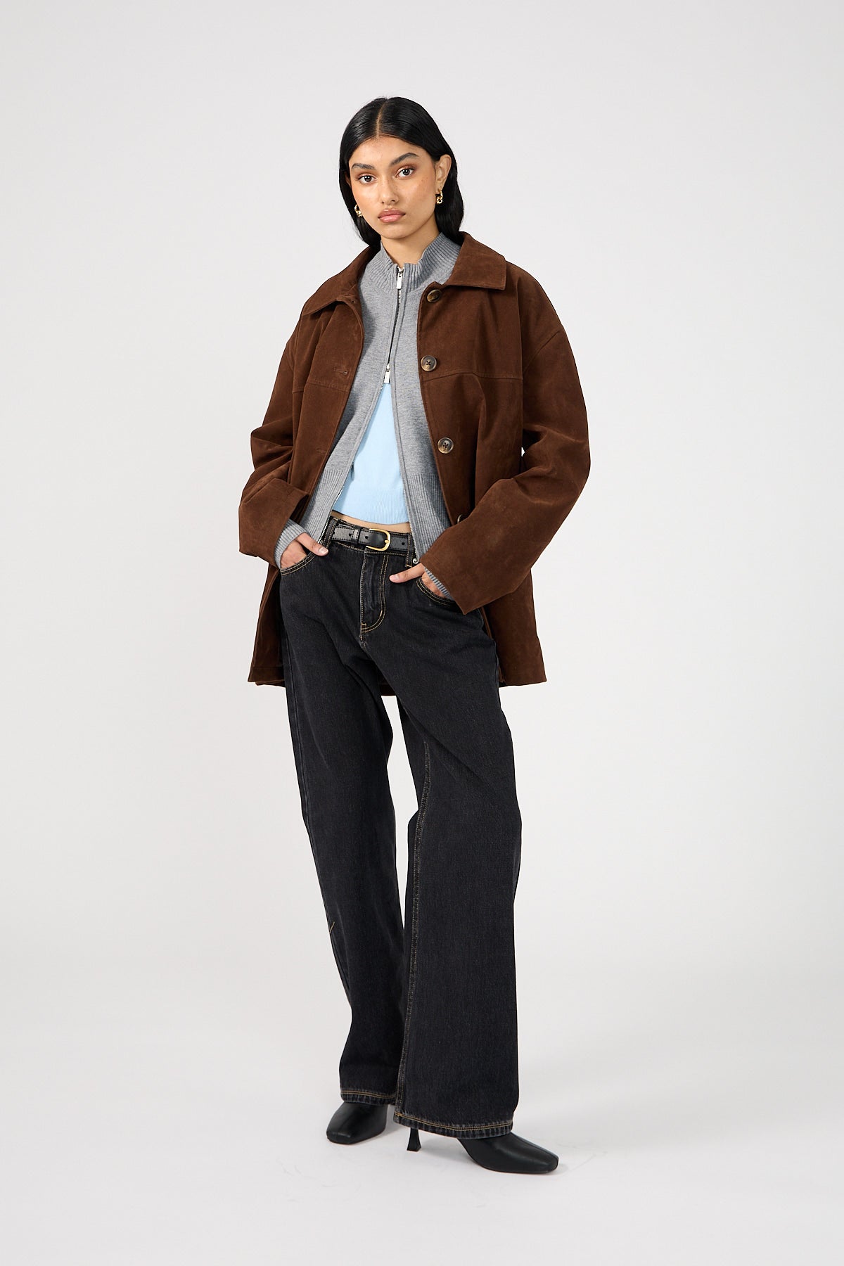 Perfect Stranger Low Rise Baggy Jean Washed Grey