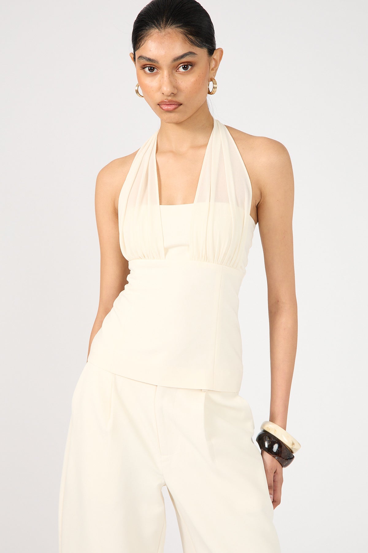 Perfect Stranger Lula Halter Top Cream