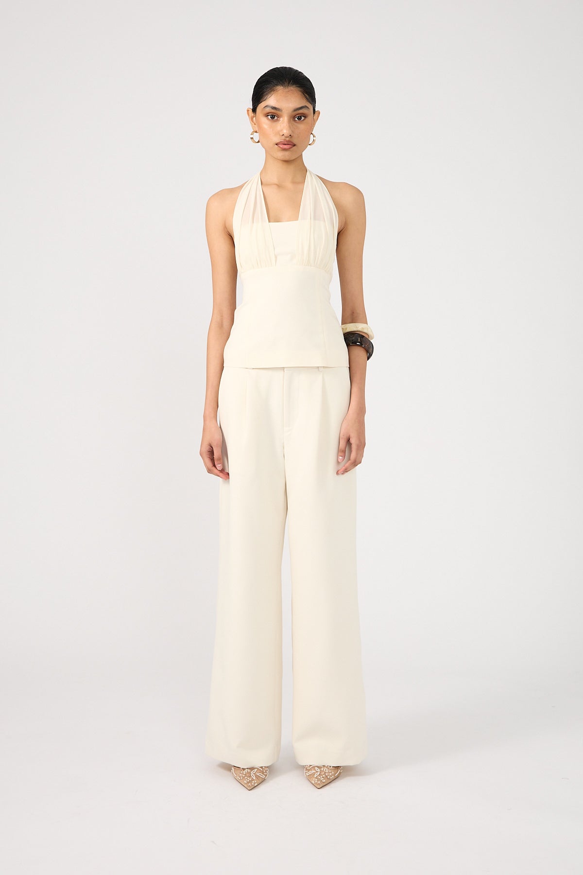 Perfect Stranger Lula Halter Top Cream