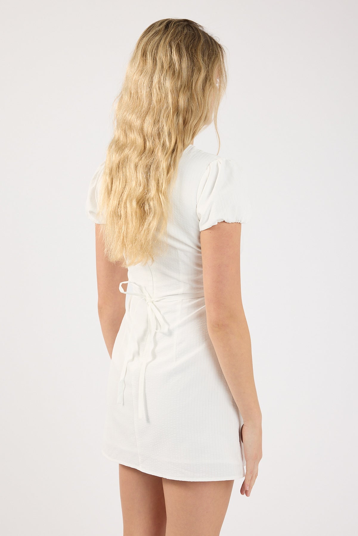 Perfect Stranger Aurora Keyhole Mini Dress White