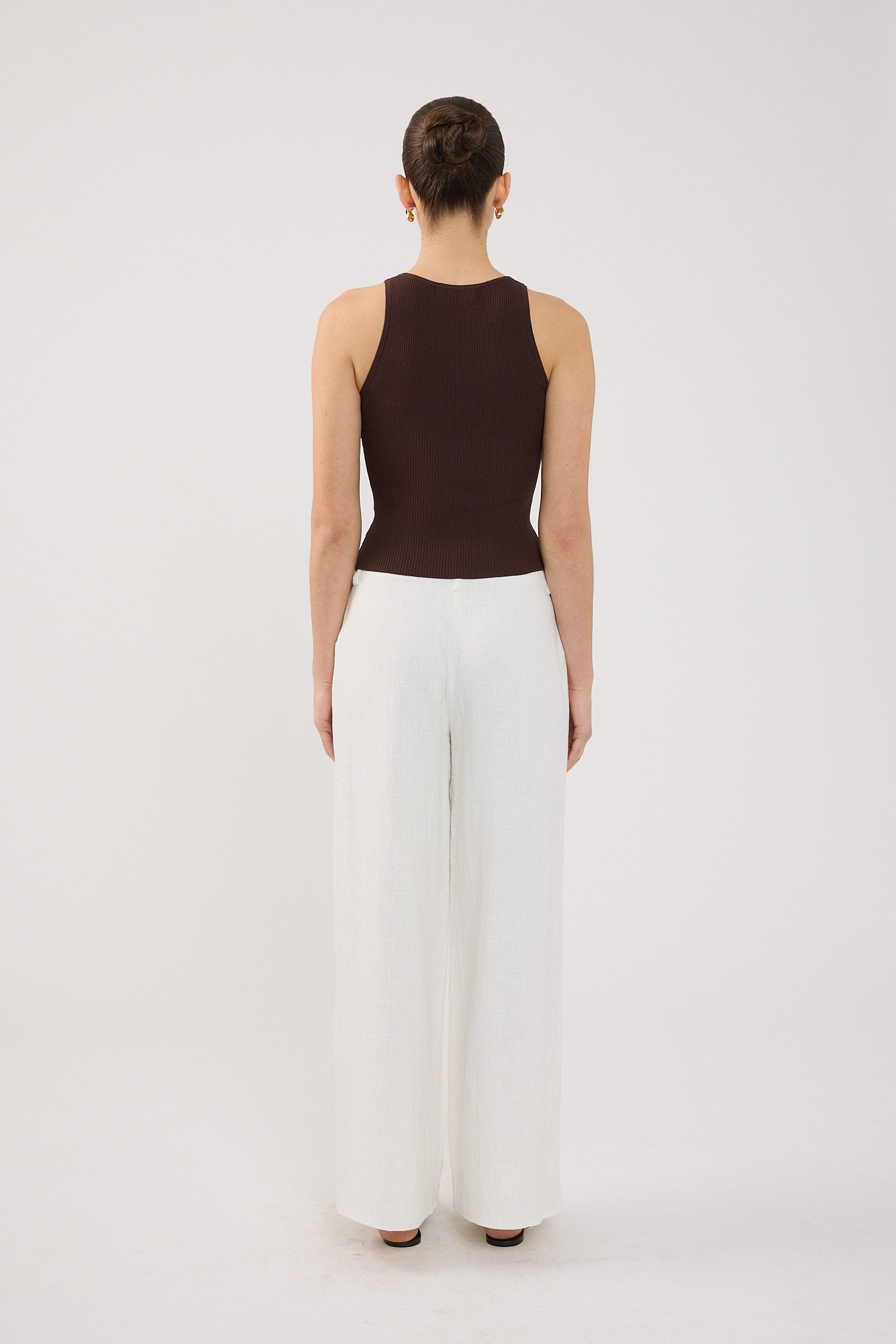 Perfect Stranger Menorca Low Rise Linen Pant White