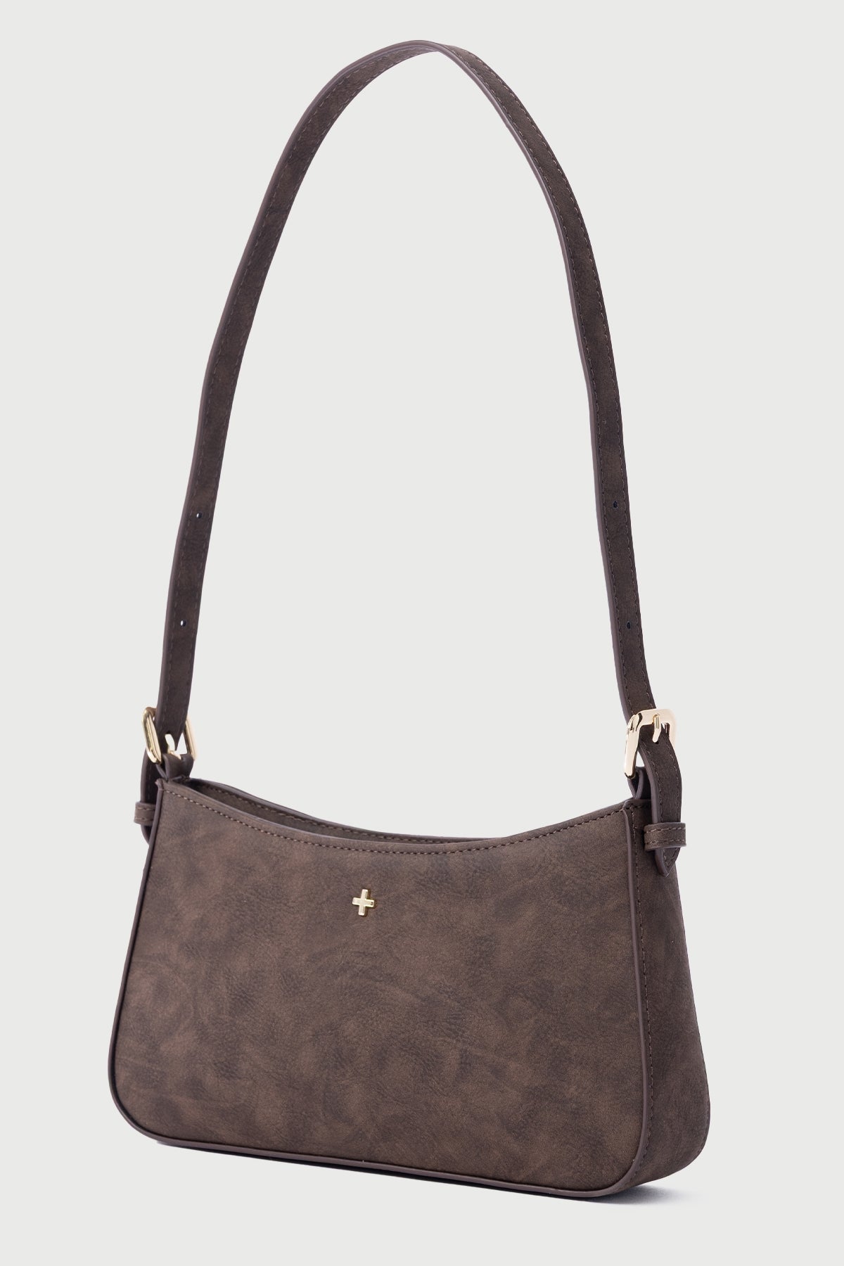 Peta + Jain Lilu Shoulder Bag Chocolate Suede PU/Gold