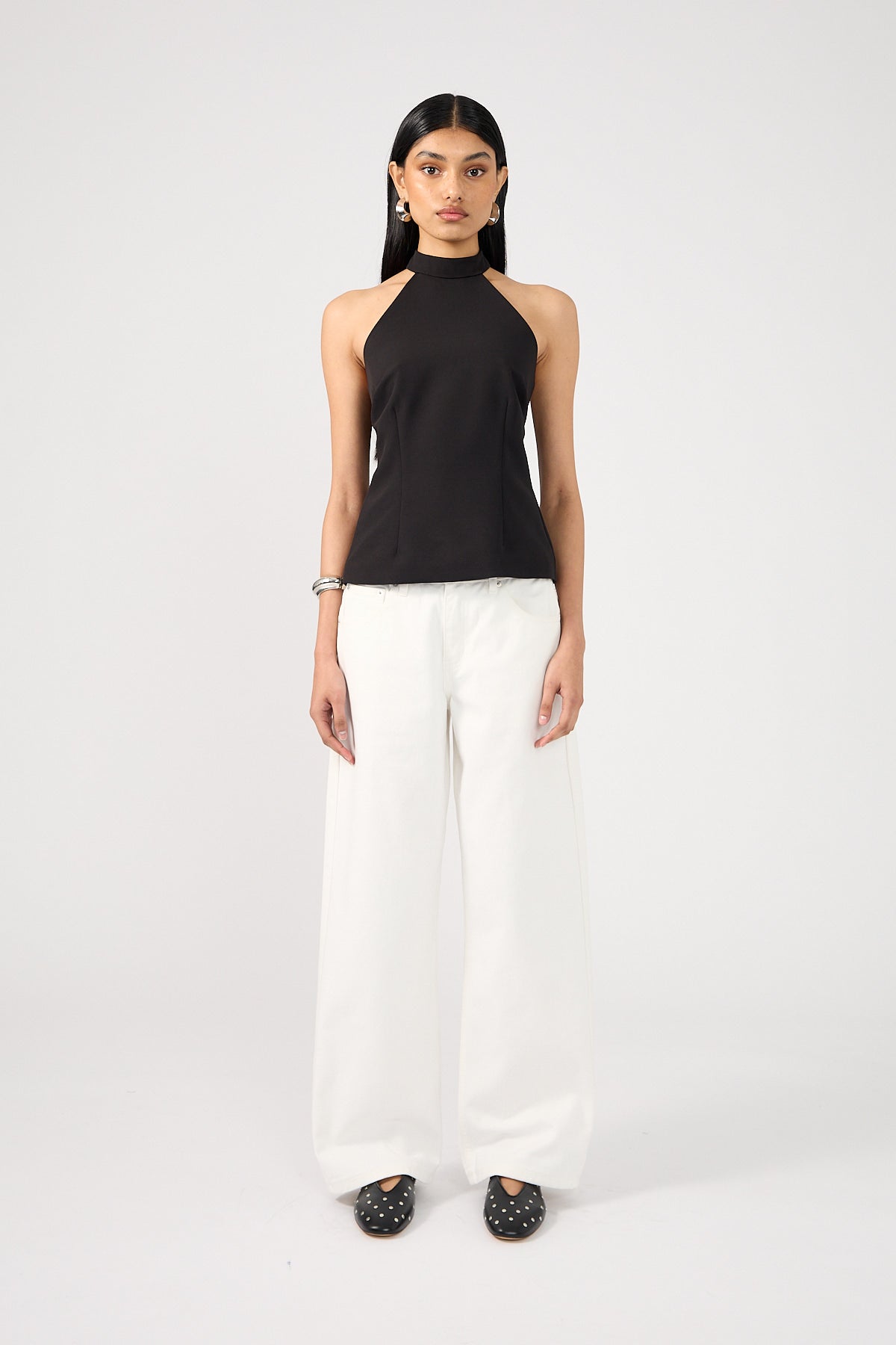 Perfect Stranger Low Rise Baggy Jean Clean White Denim