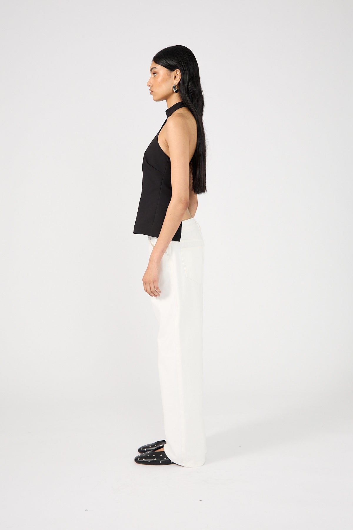 Perfect Stranger Low Rise Baggy Jean Clean White Denim