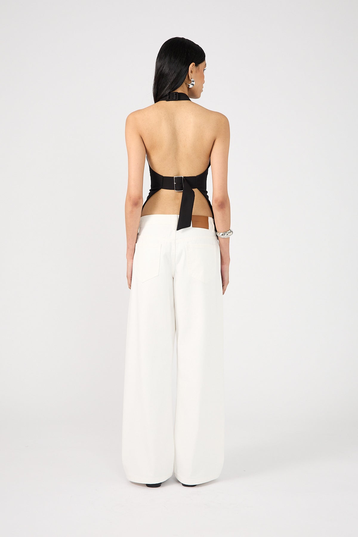 Perfect Stranger Low Rise Baggy Jean Clean White Denim